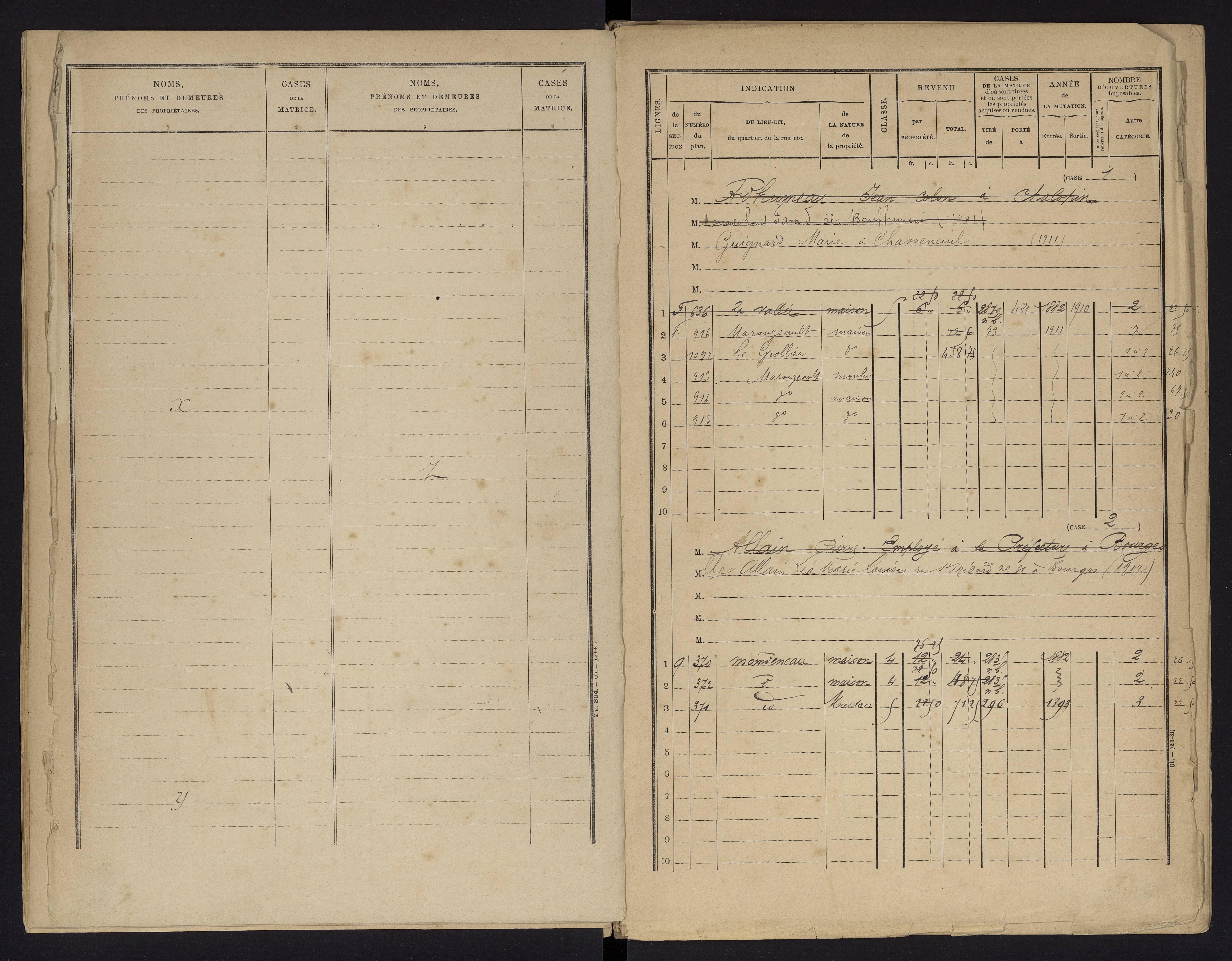 Archigny - FRAD086_cadastre Cases 1-560 
