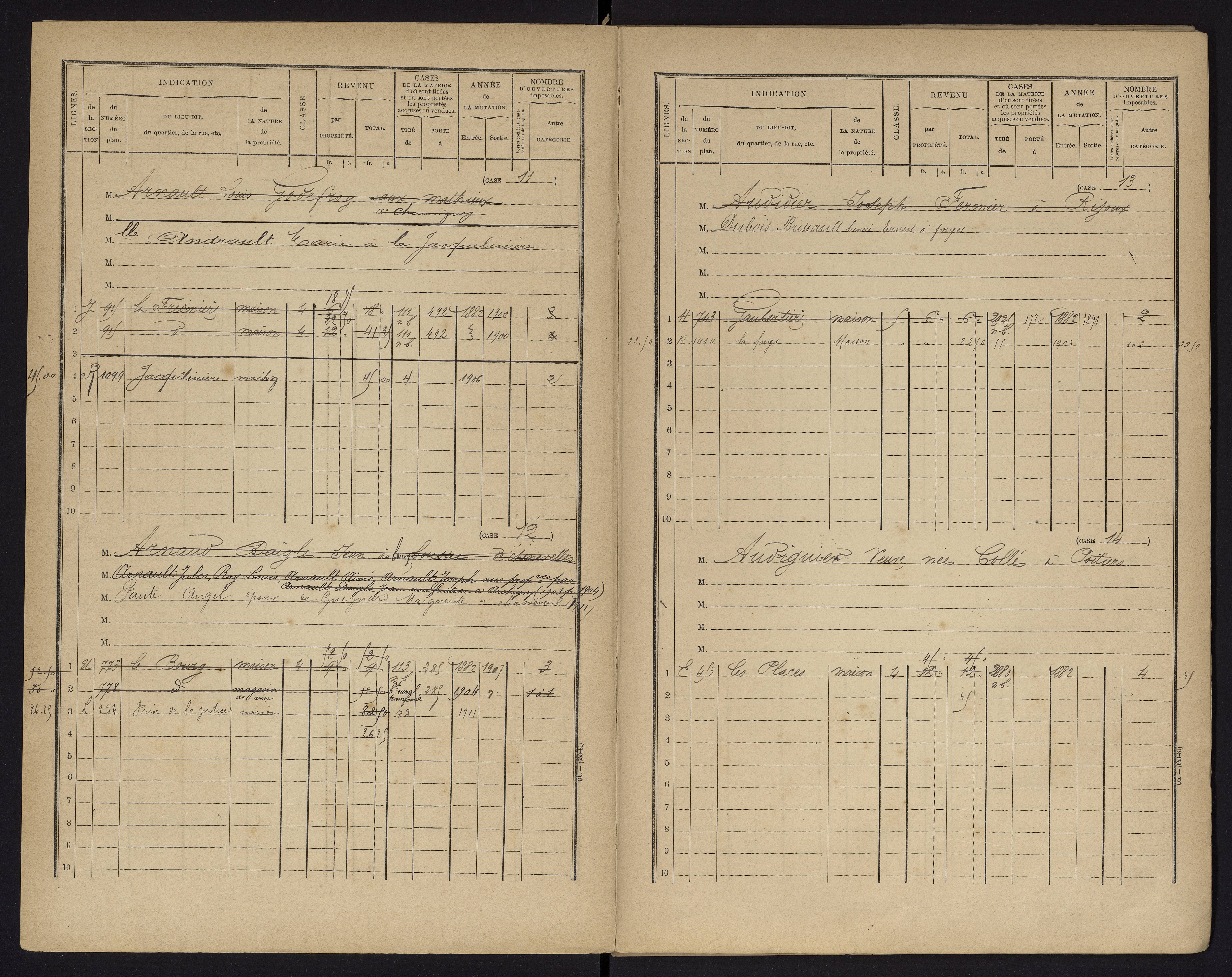 Archigny - FRAD086_cadastre Cases 1-560 