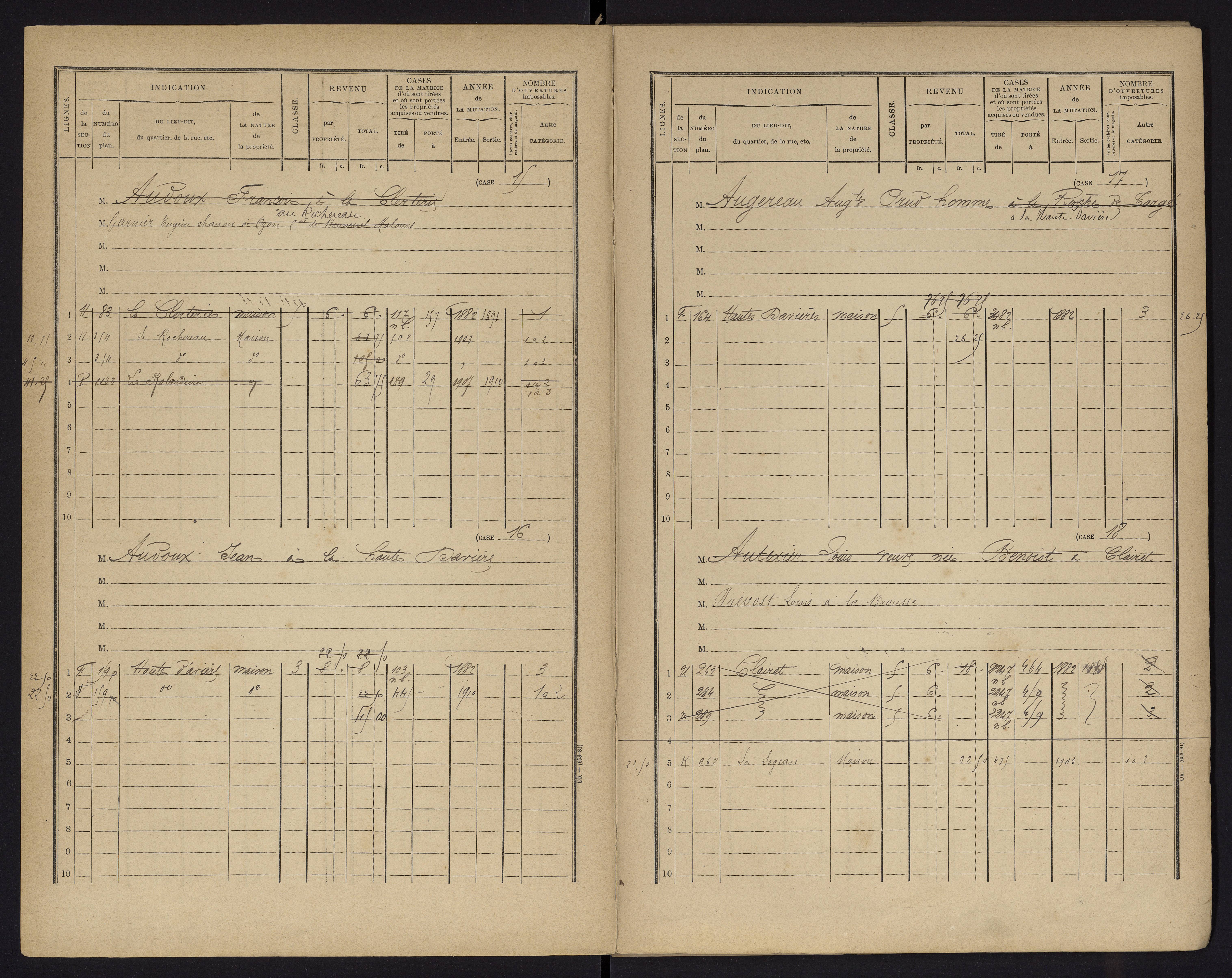 Archigny - FRAD086_cadastre Cases 1-560 