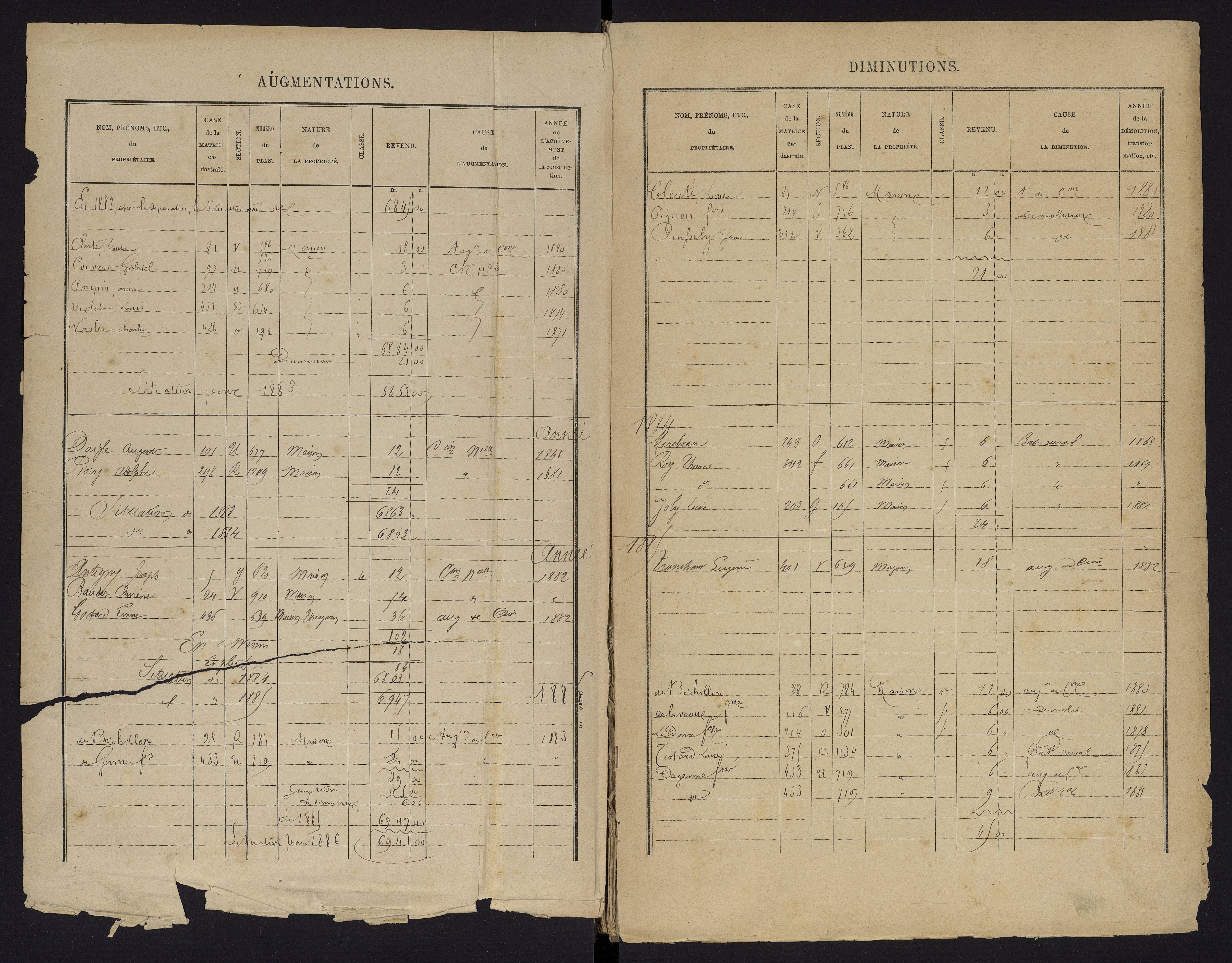 Archigny - FRAD086_cadastre Cases 1-560 