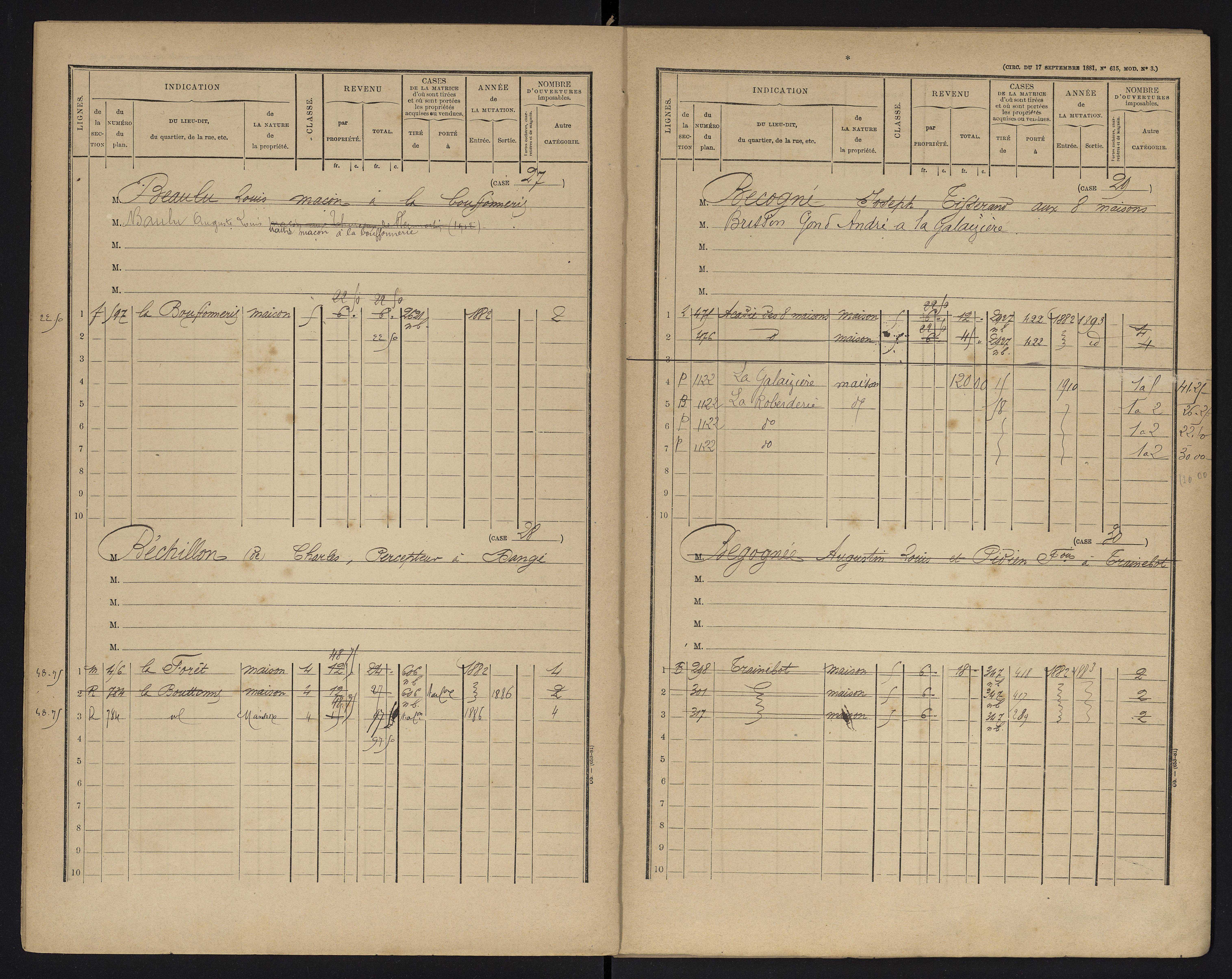 Archigny - FRAD086_cadastre Cases 1-560 
