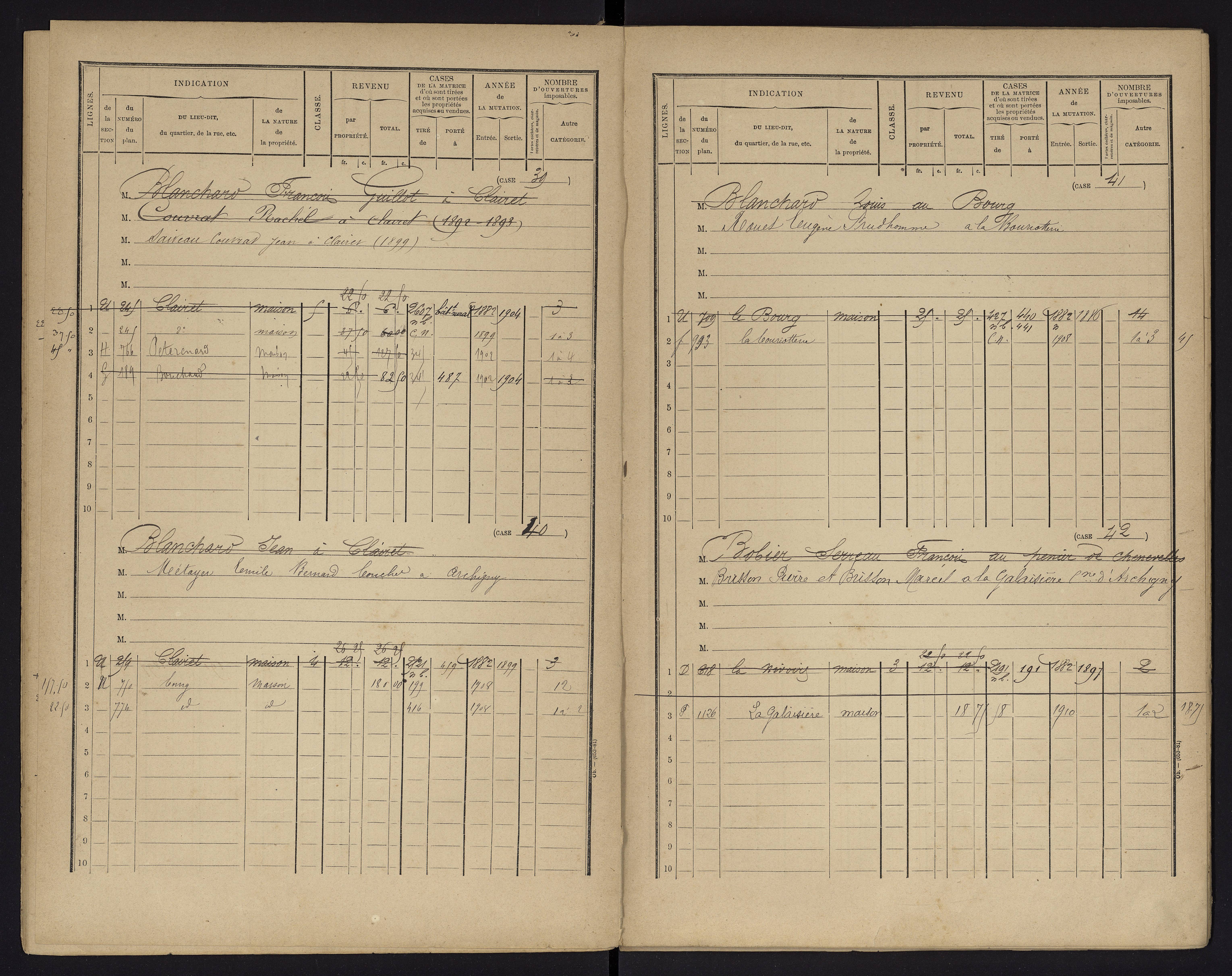 Archigny - FRAD086_cadastre Cases 1-560 