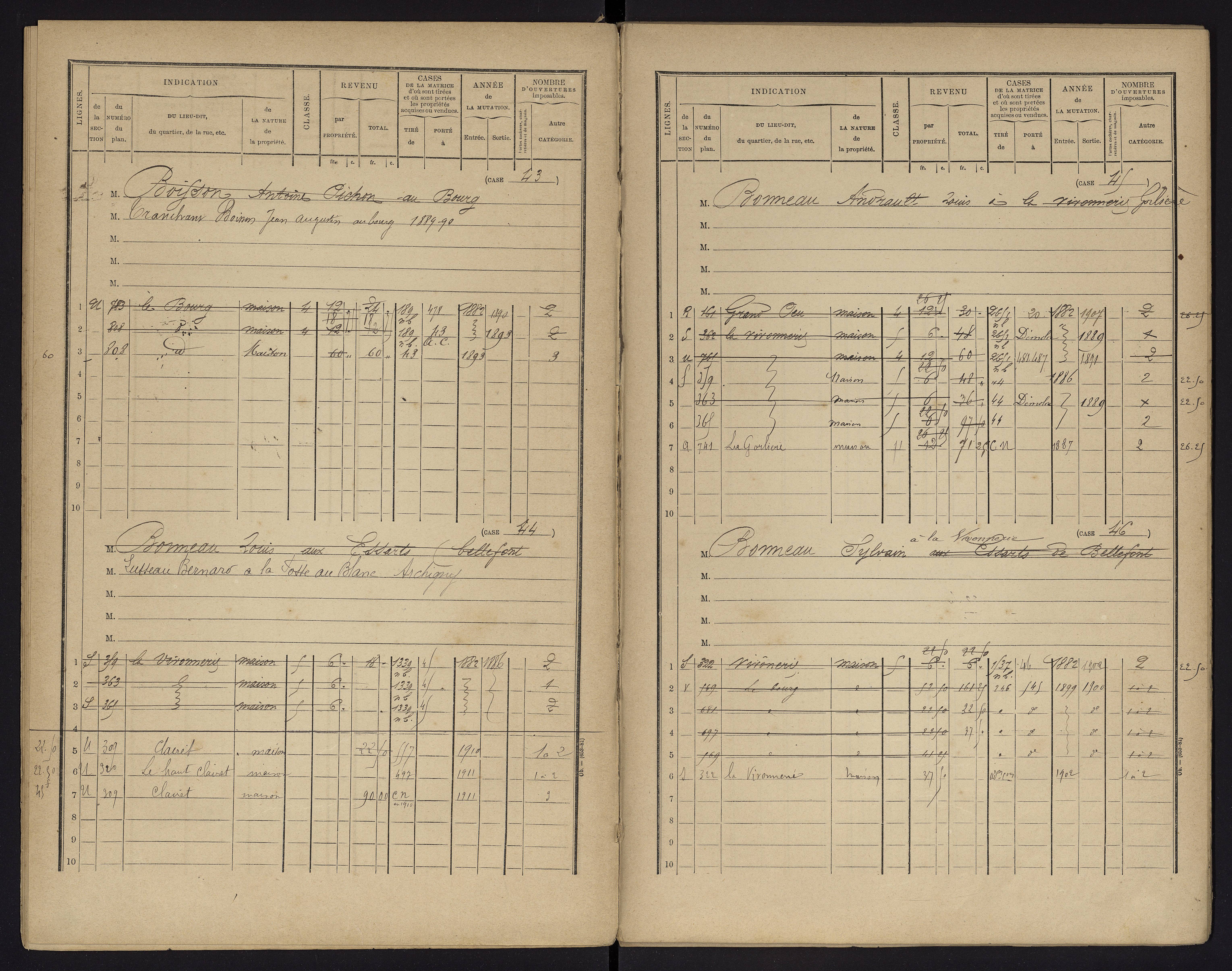 Archigny - FRAD086_cadastre Cases 1-560 