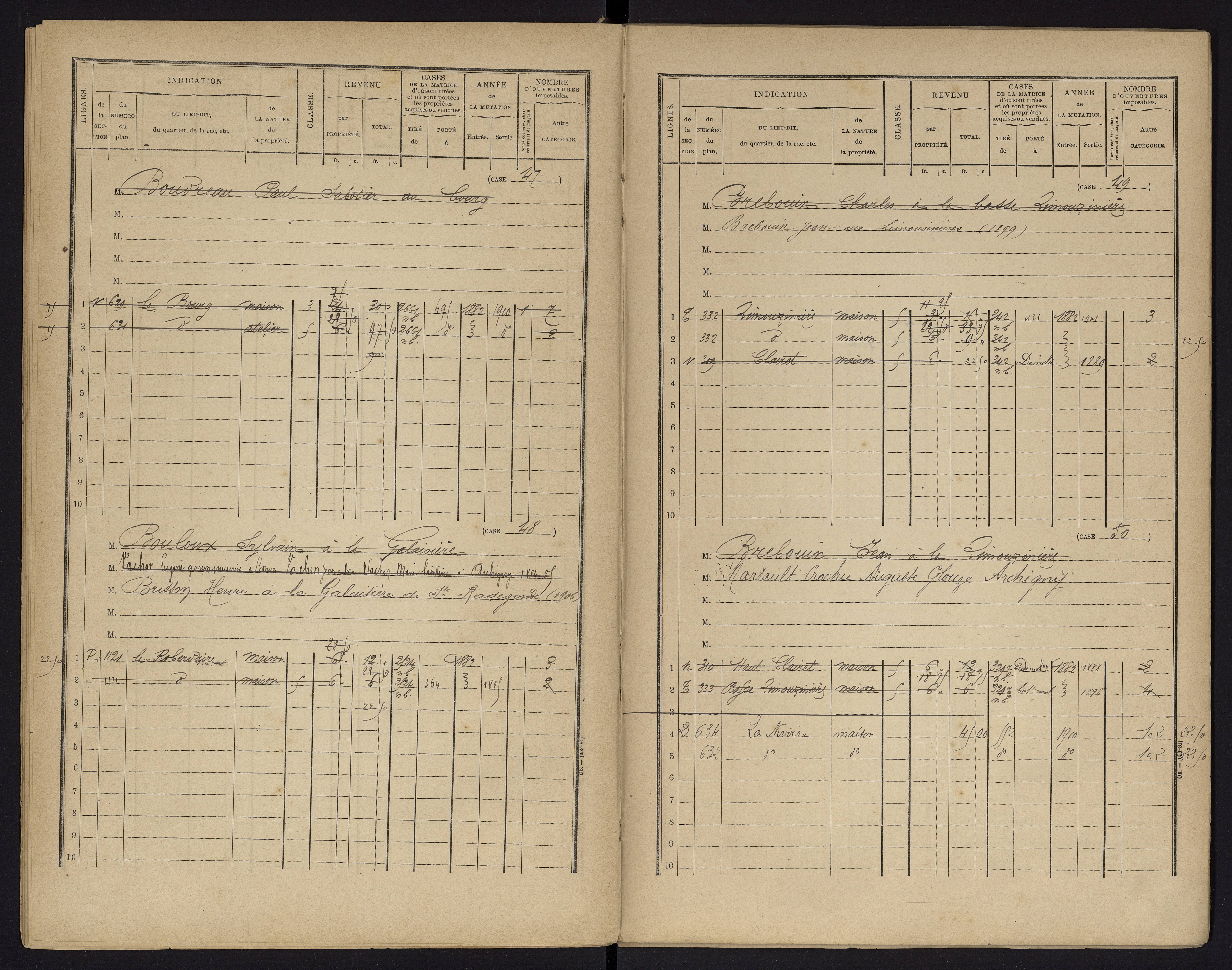 Archigny - FRAD086_cadastre Cases 1-560 