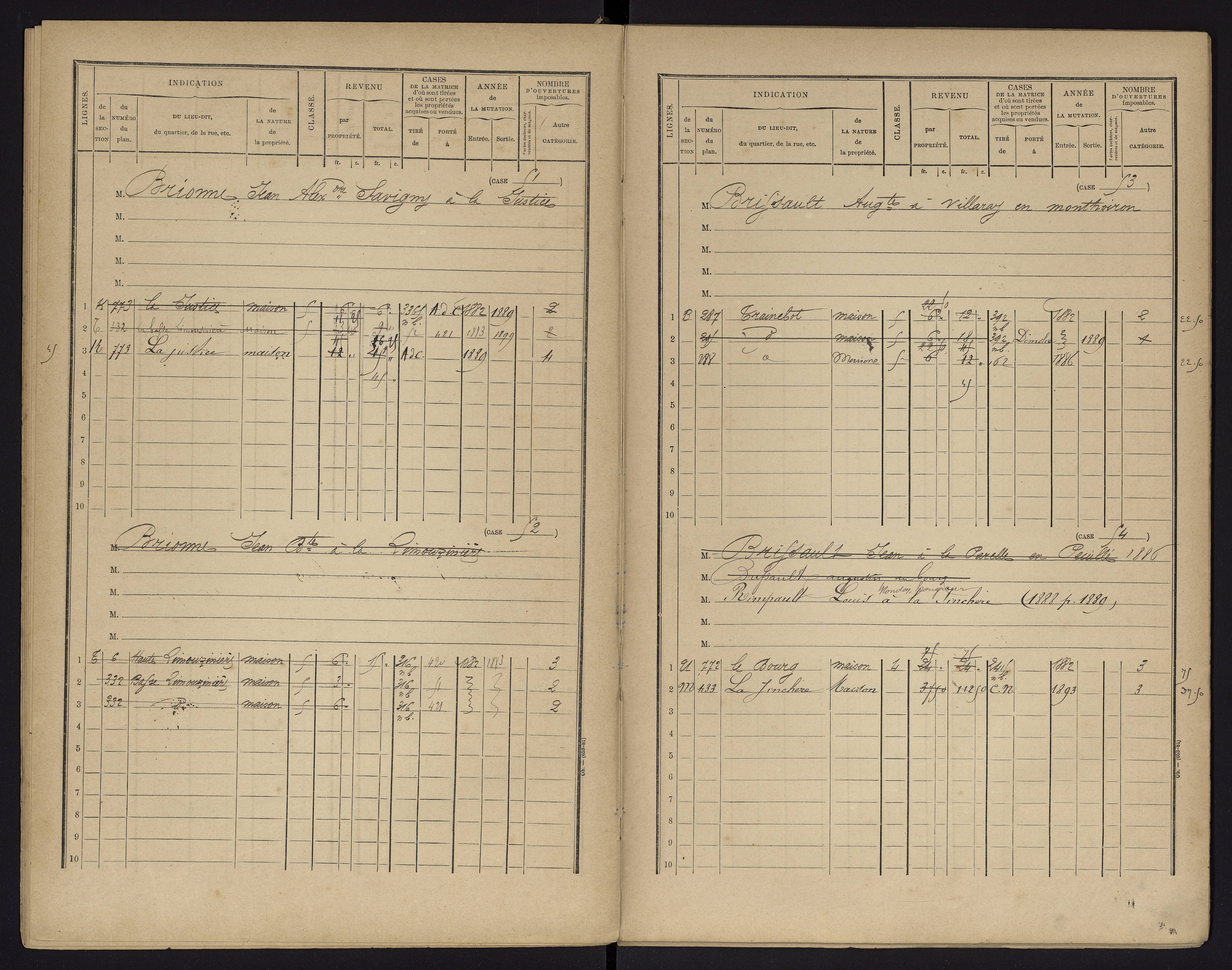 Archigny - FRAD086_cadastre Cases 1-560 