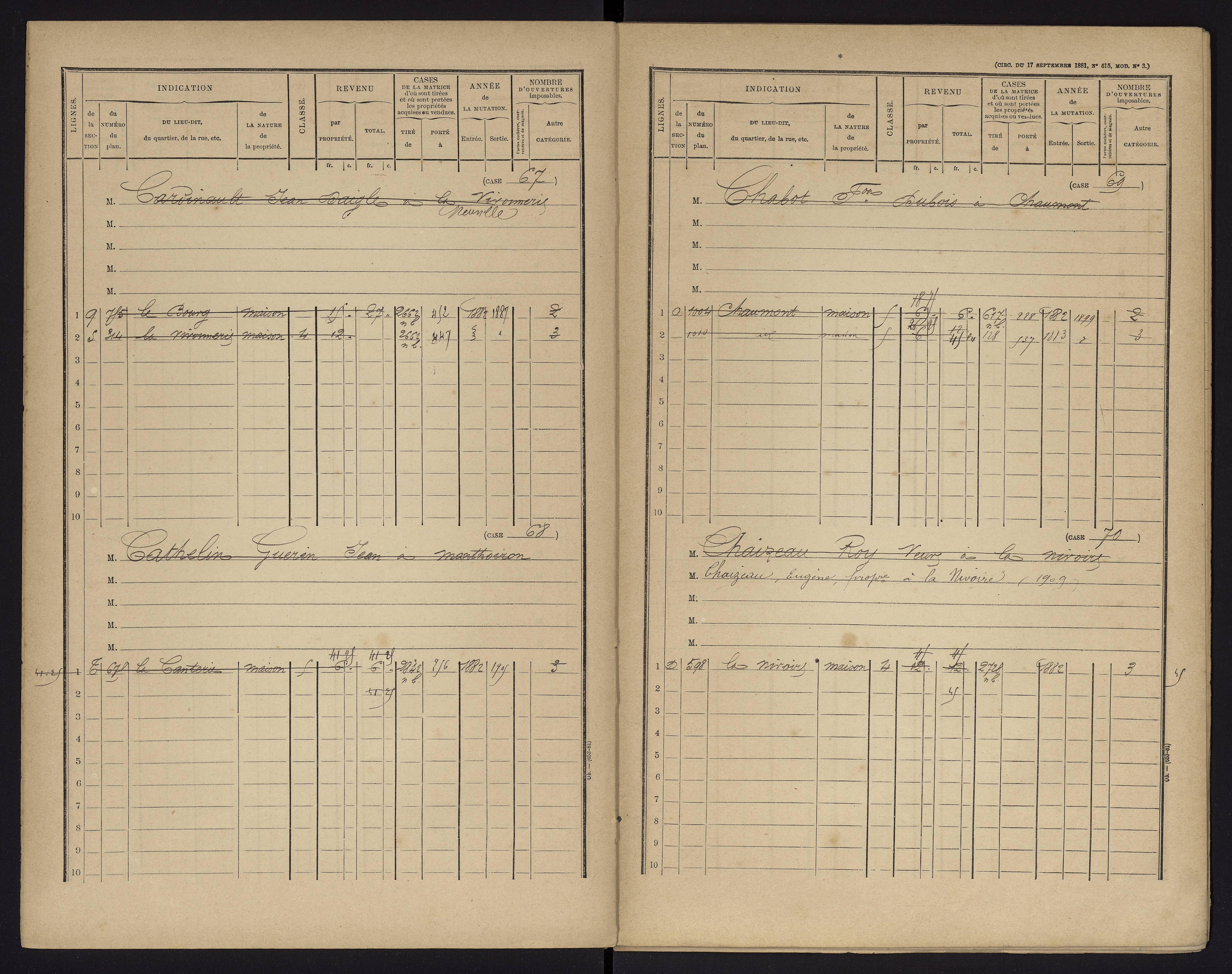 Archigny - FRAD086_cadastre Cases 1-560 