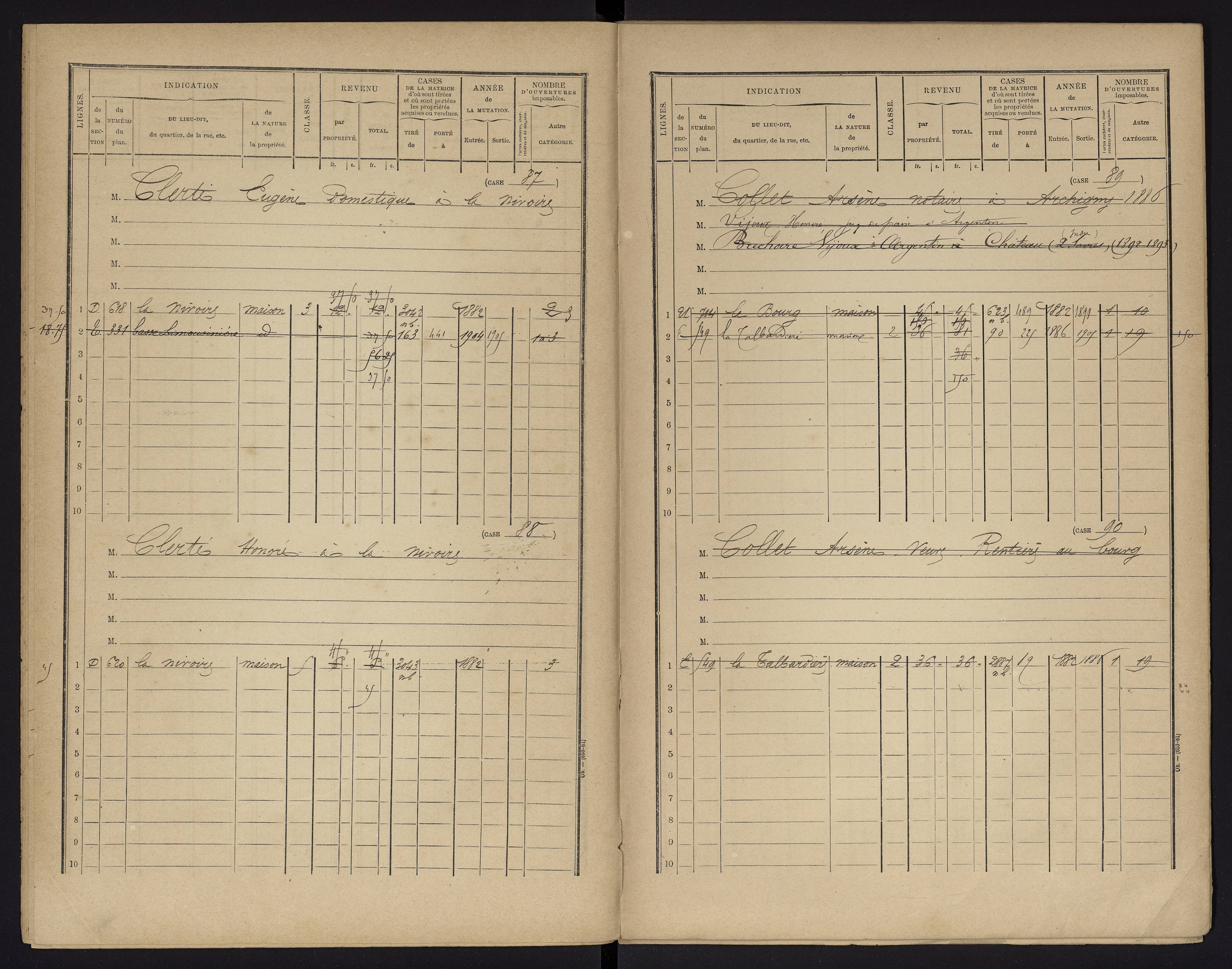 Archigny - FRAD086_cadastre Cases 1-560 
