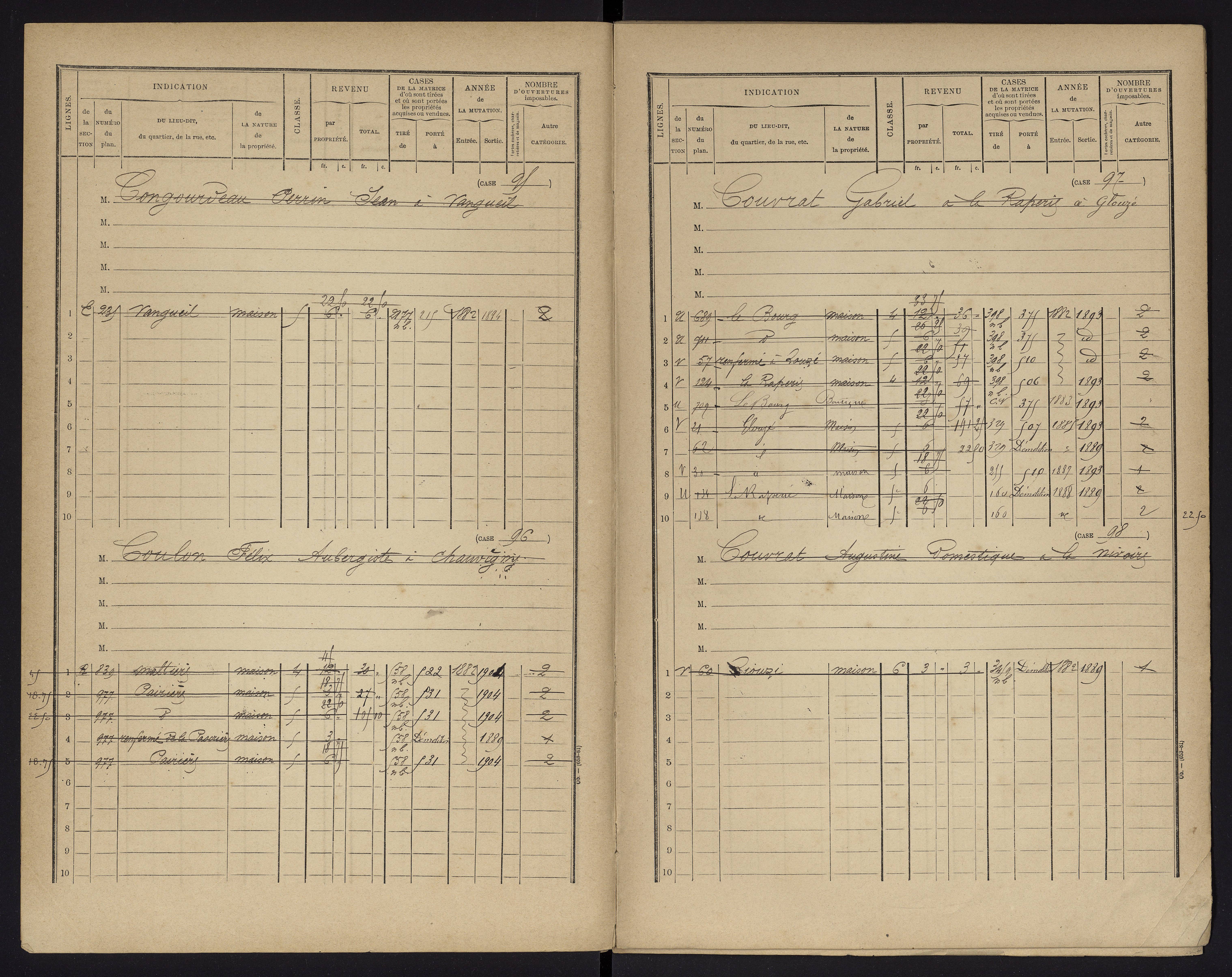 Archigny - FRAD086_cadastre Cases 1-560 