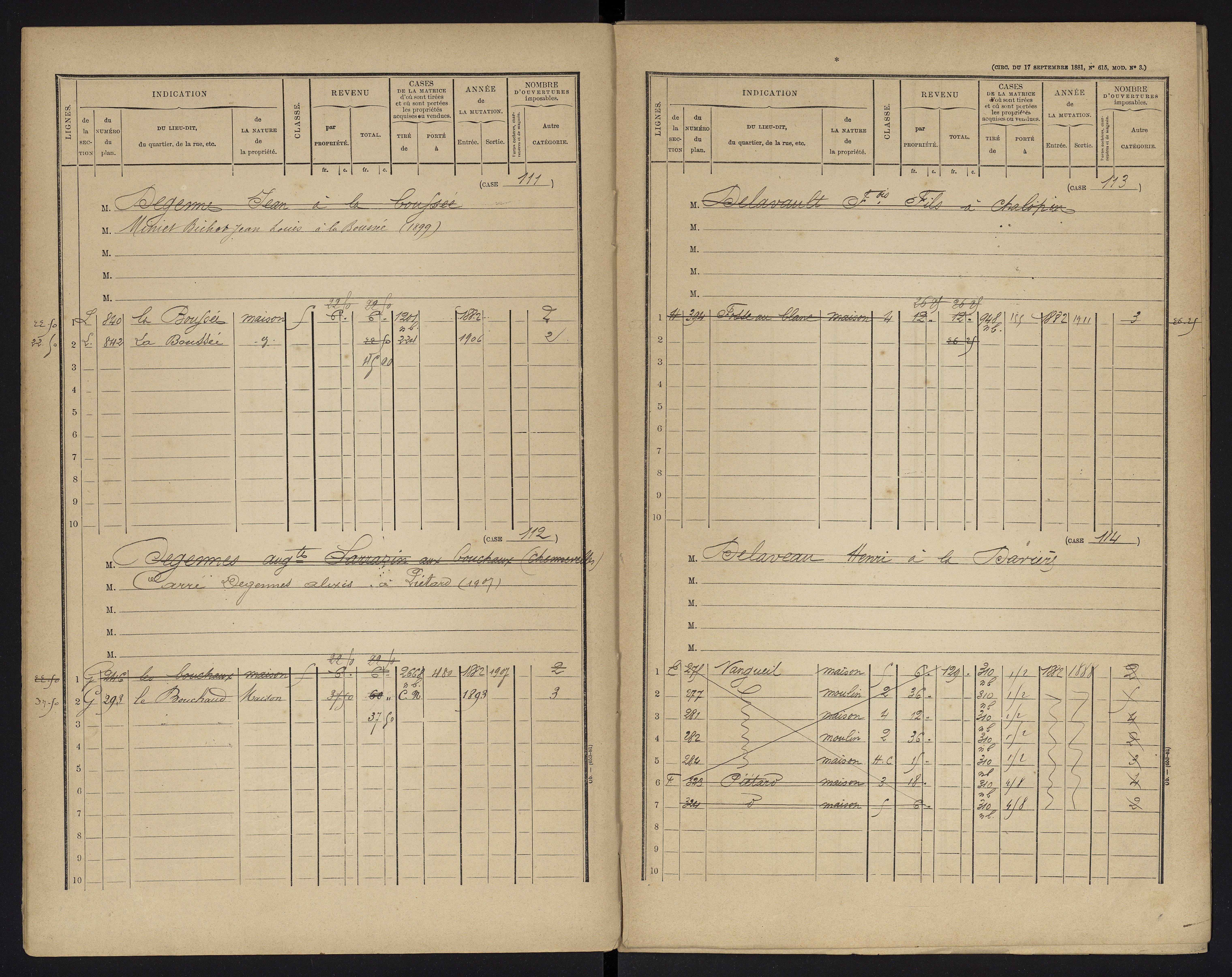 Archigny - FRAD086_cadastre Cases 1-560 