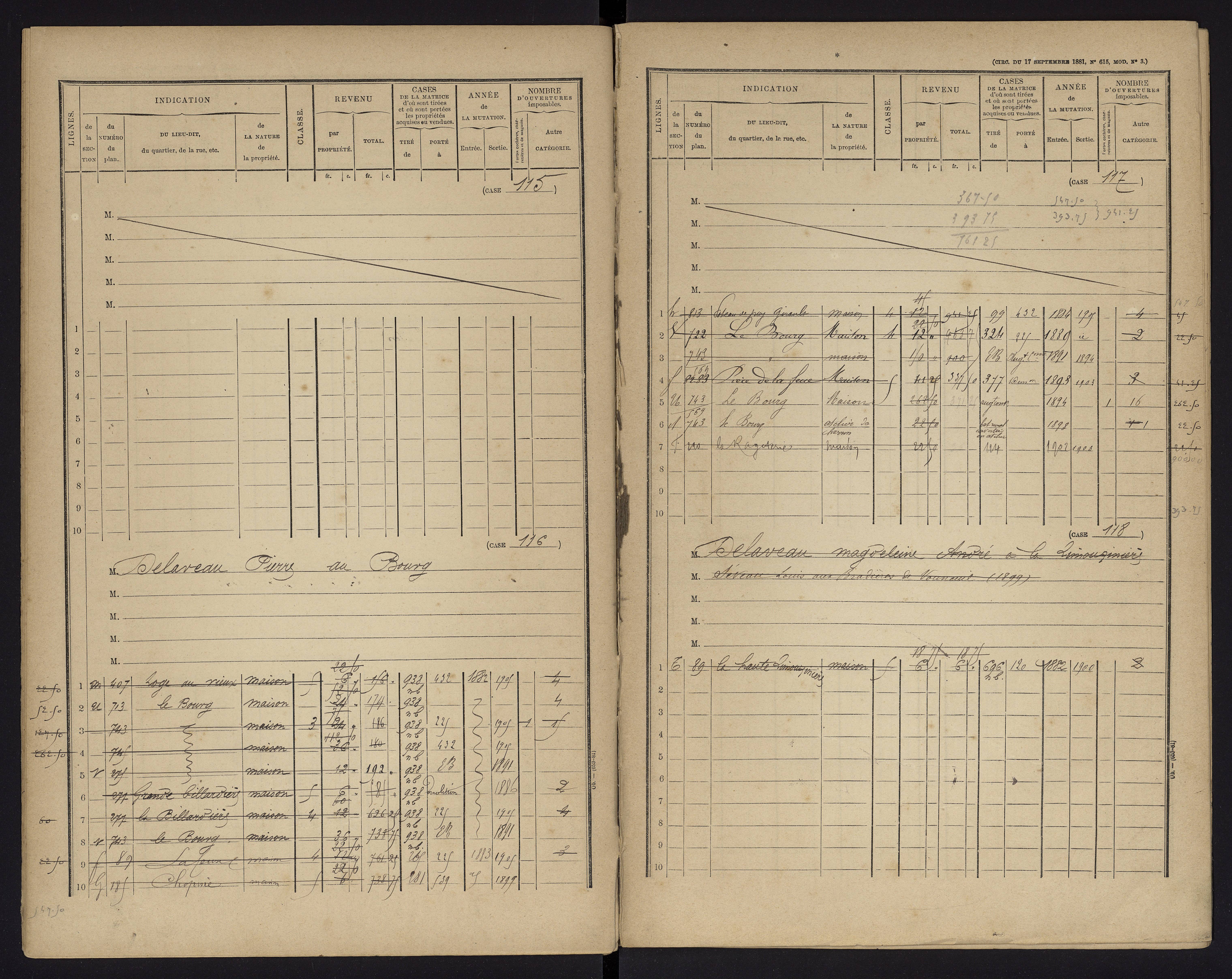 Archigny - FRAD086_cadastre Cases 1-560 