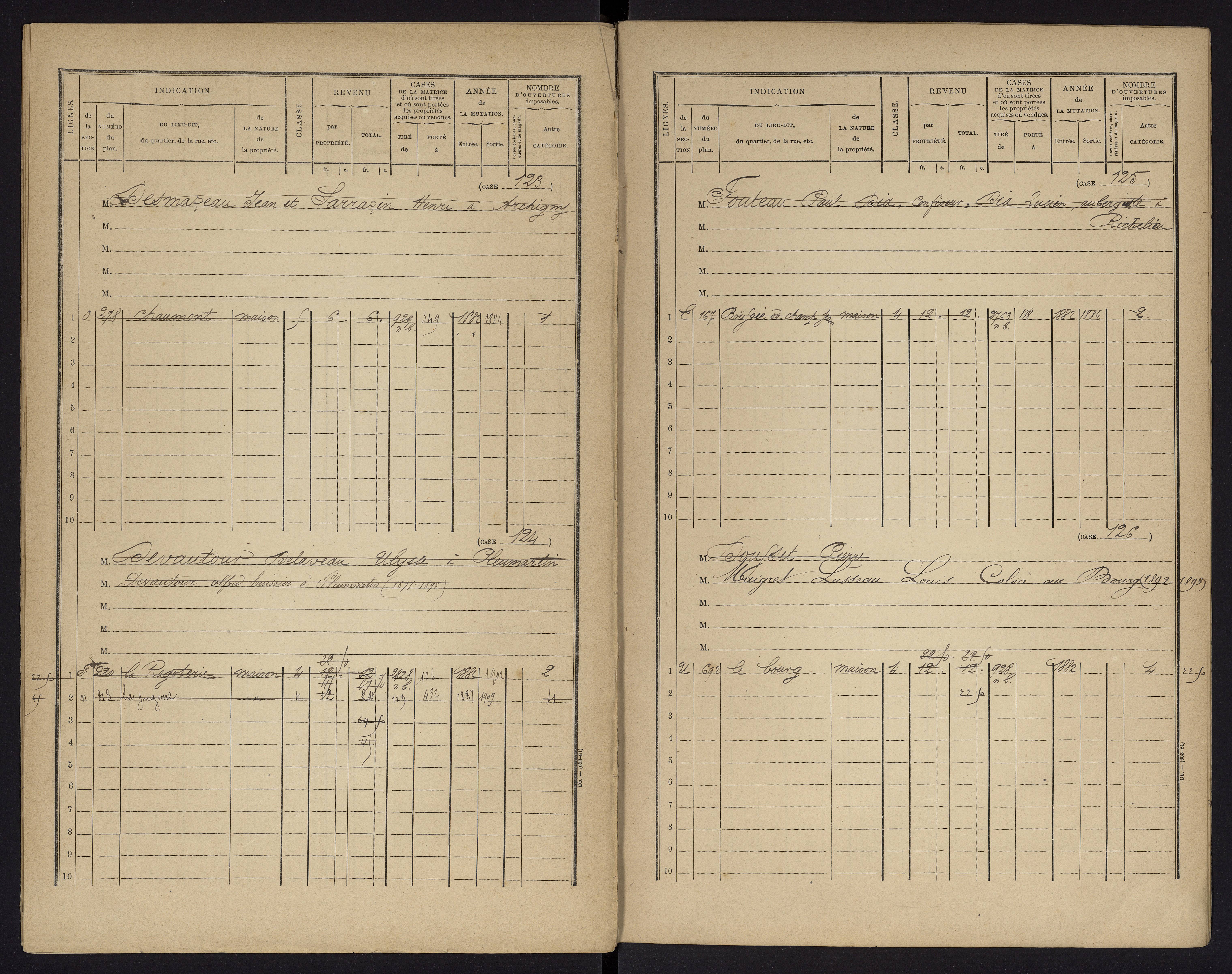 Archigny - FRAD086_cadastre Cases 1-560 