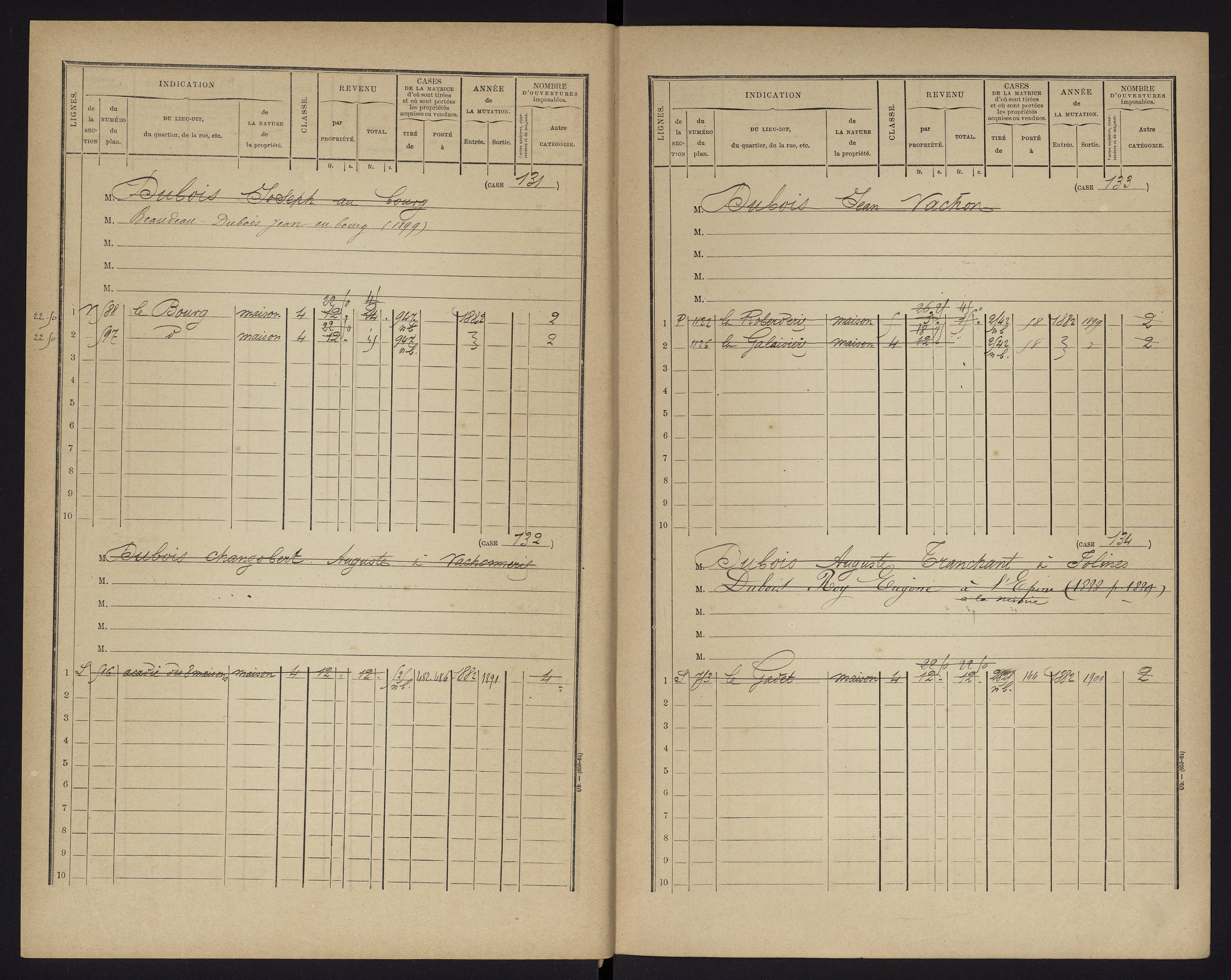 Archigny - FRAD086_cadastre Cases 1-560 
