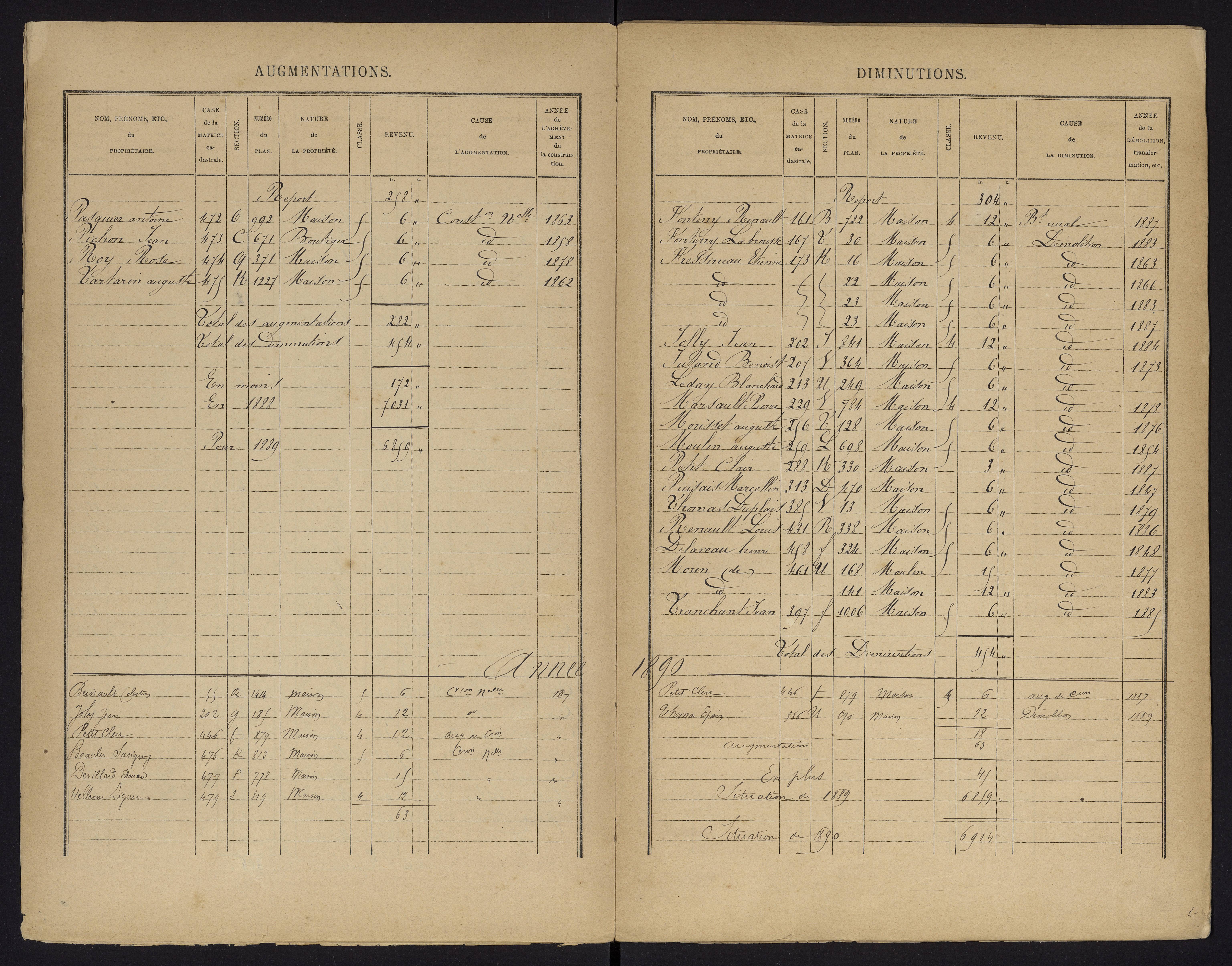 Archigny - FRAD086_cadastre Cases 1-560 