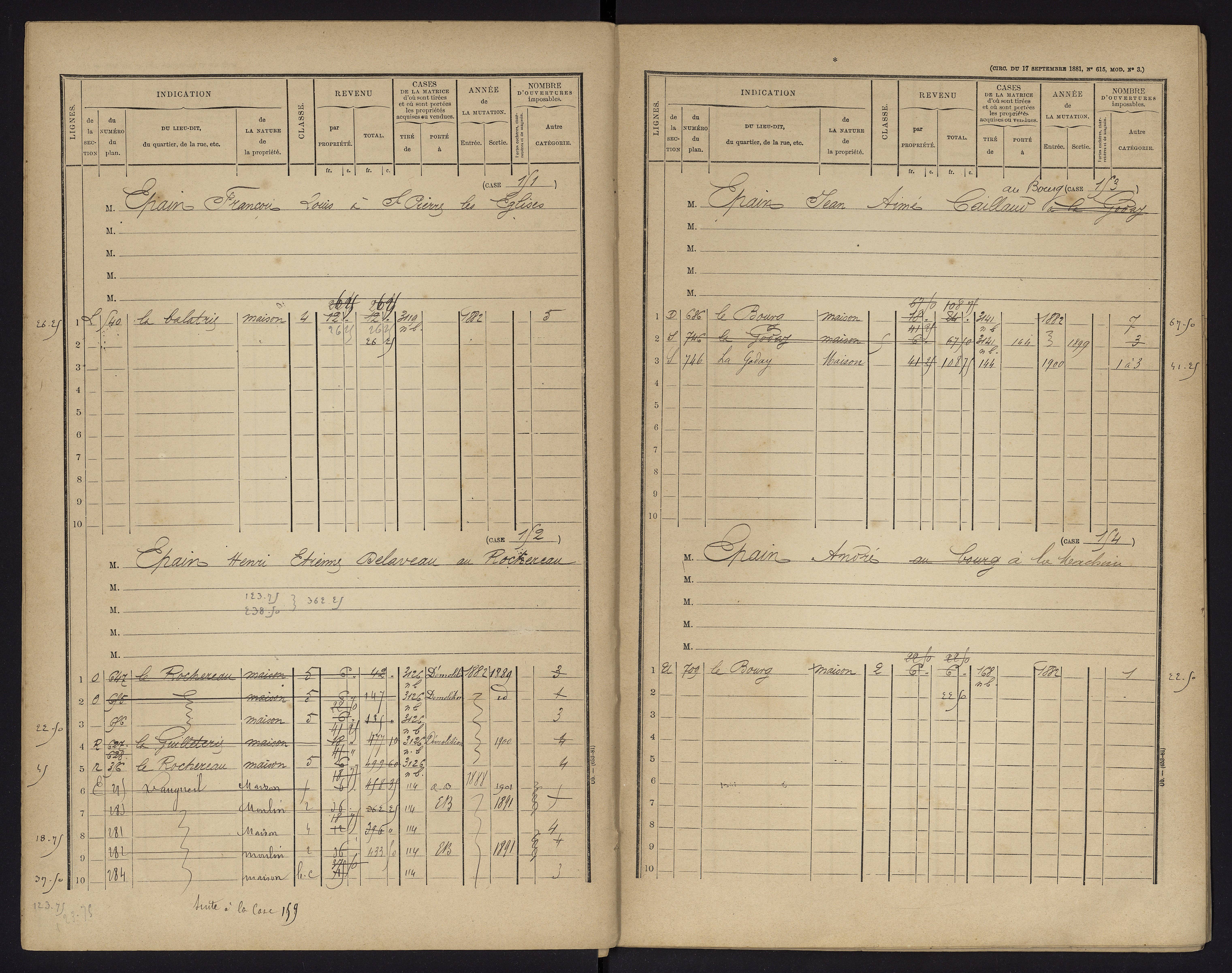 Archigny - FRAD086_cadastre Cases 1-560 