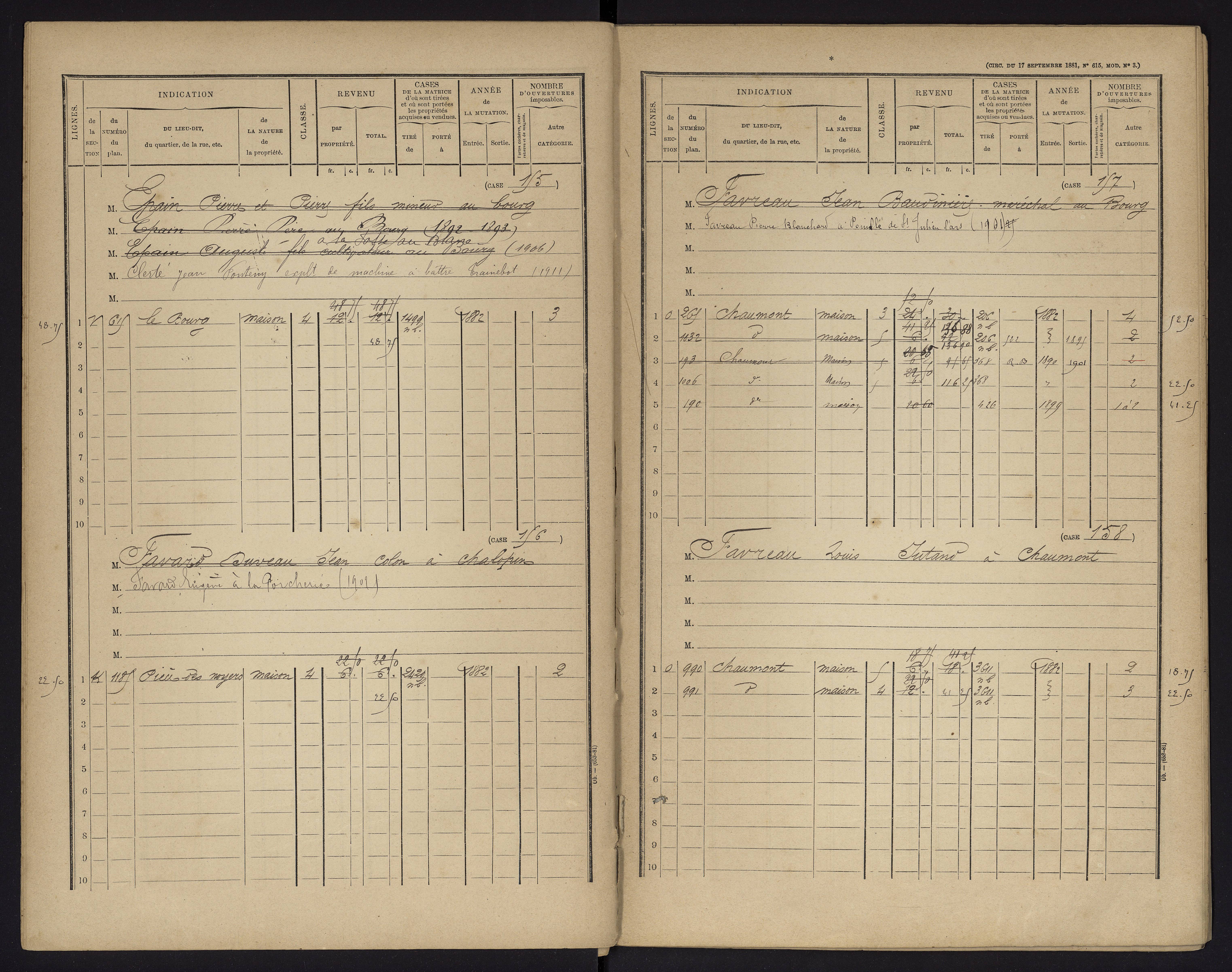 Archigny - FRAD086_cadastre Cases 1-560 