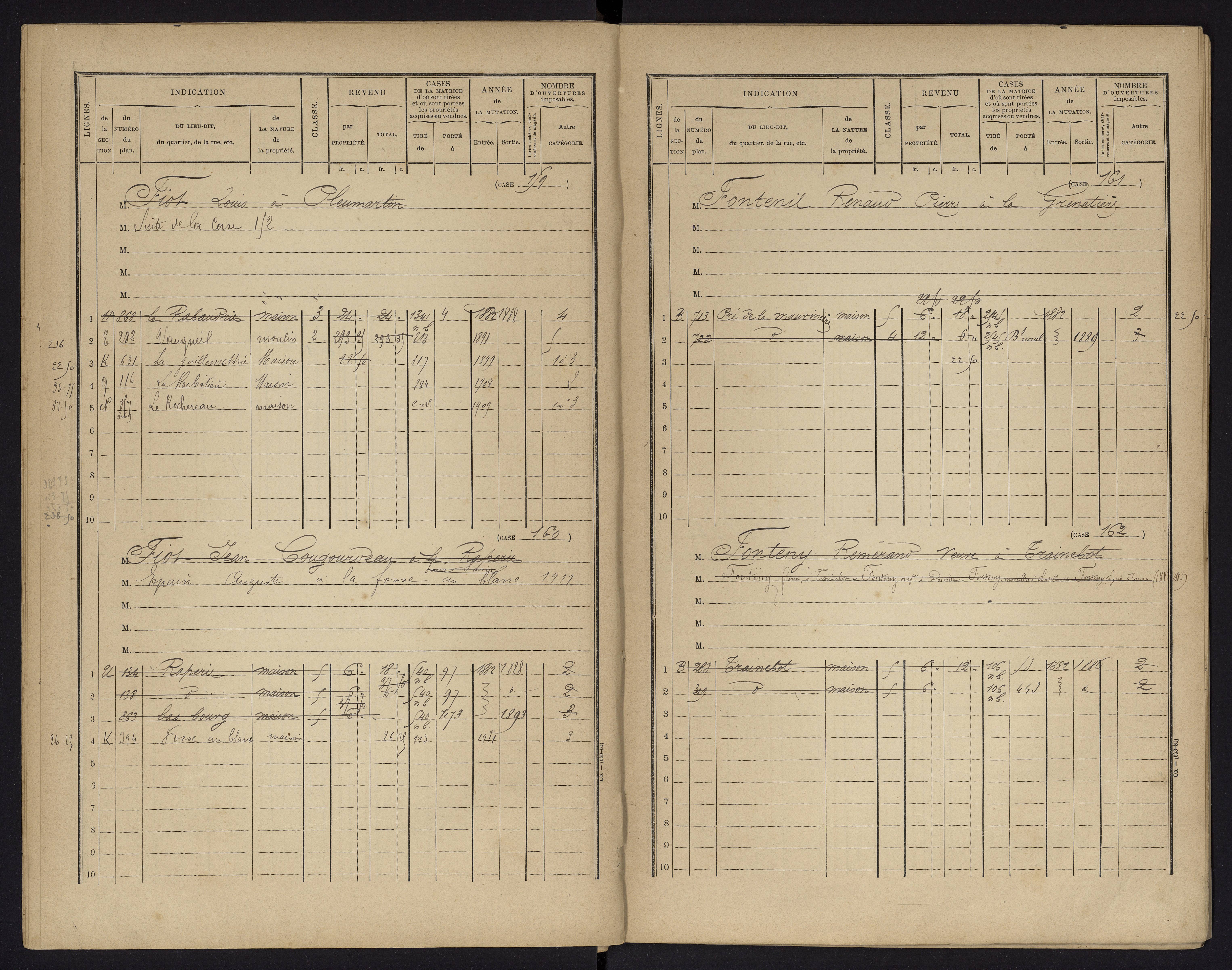 Archigny - FRAD086_cadastre Cases 1-560 