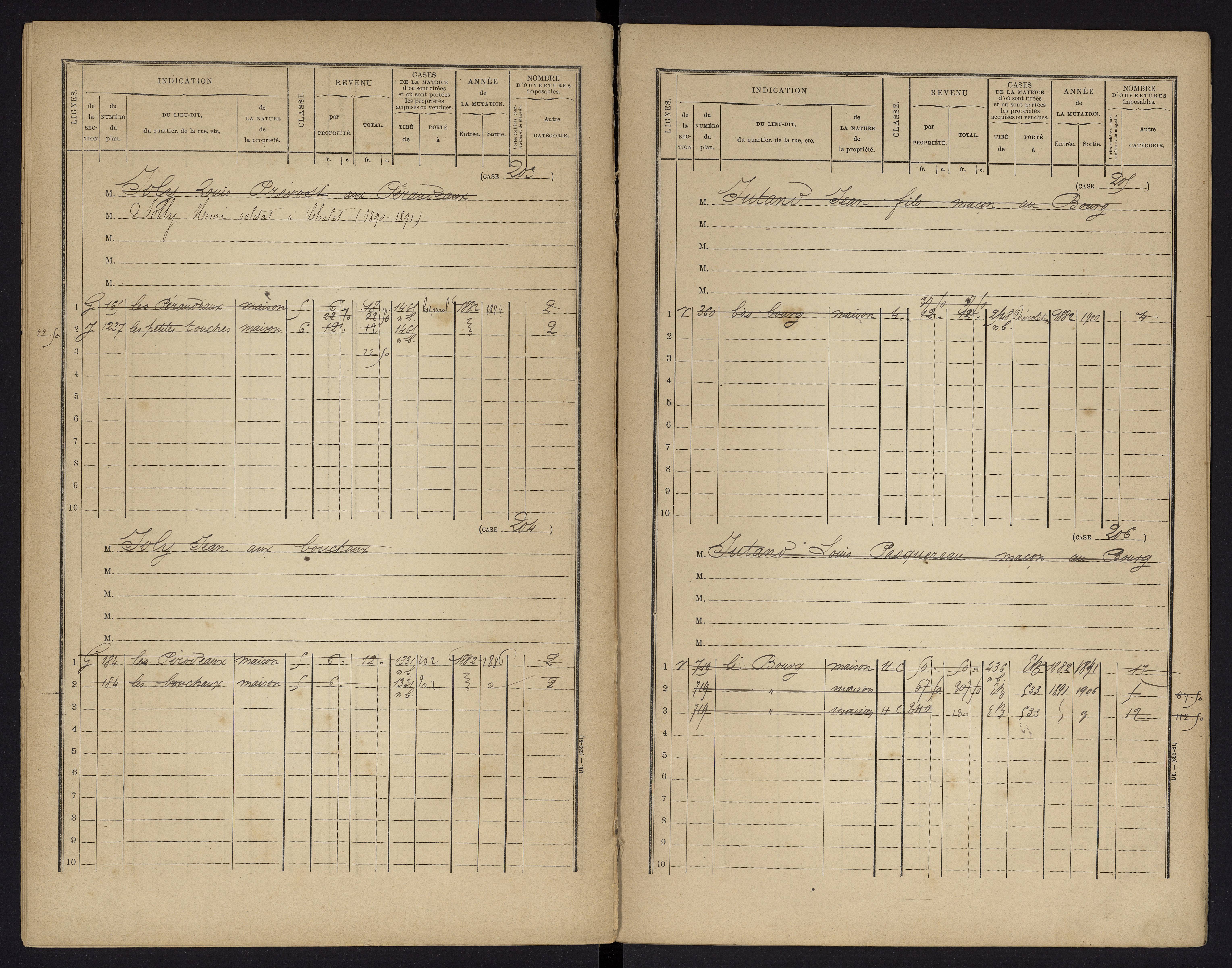 Archigny - FRAD086_cadastre Cases 1-560 