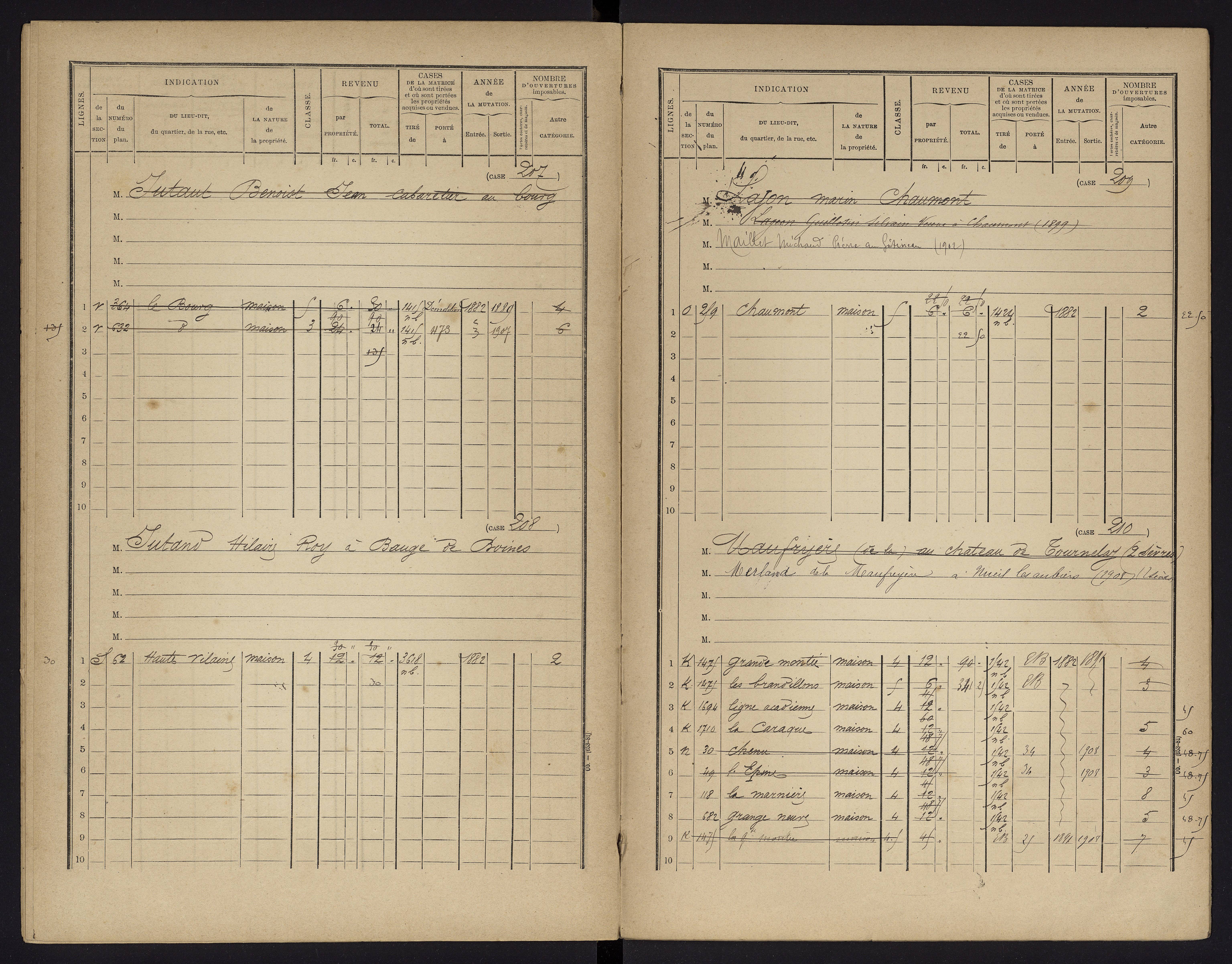 Archigny - FRAD086_cadastre Cases 1-560 