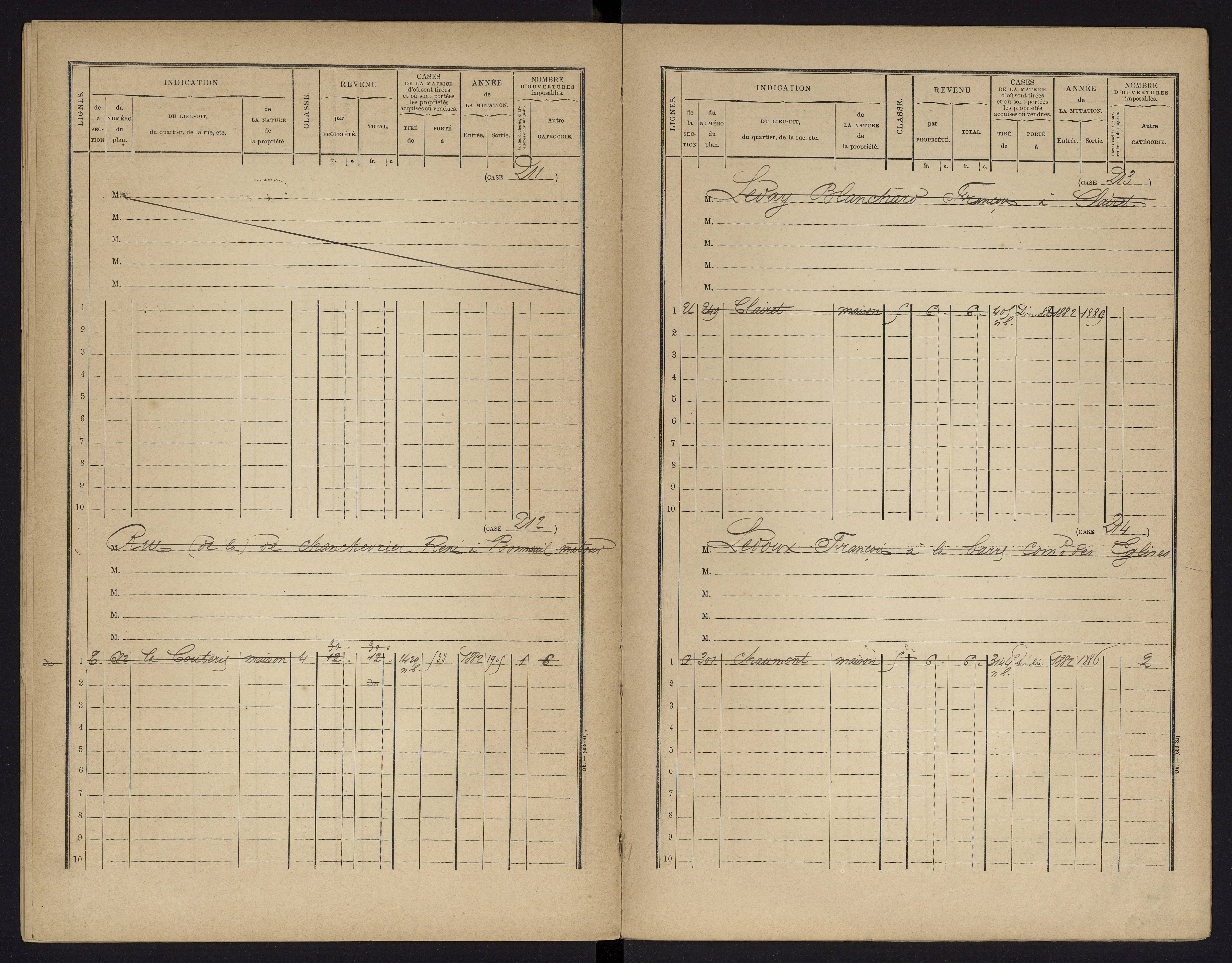 Archigny - FRAD086_cadastre Cases 1-560 