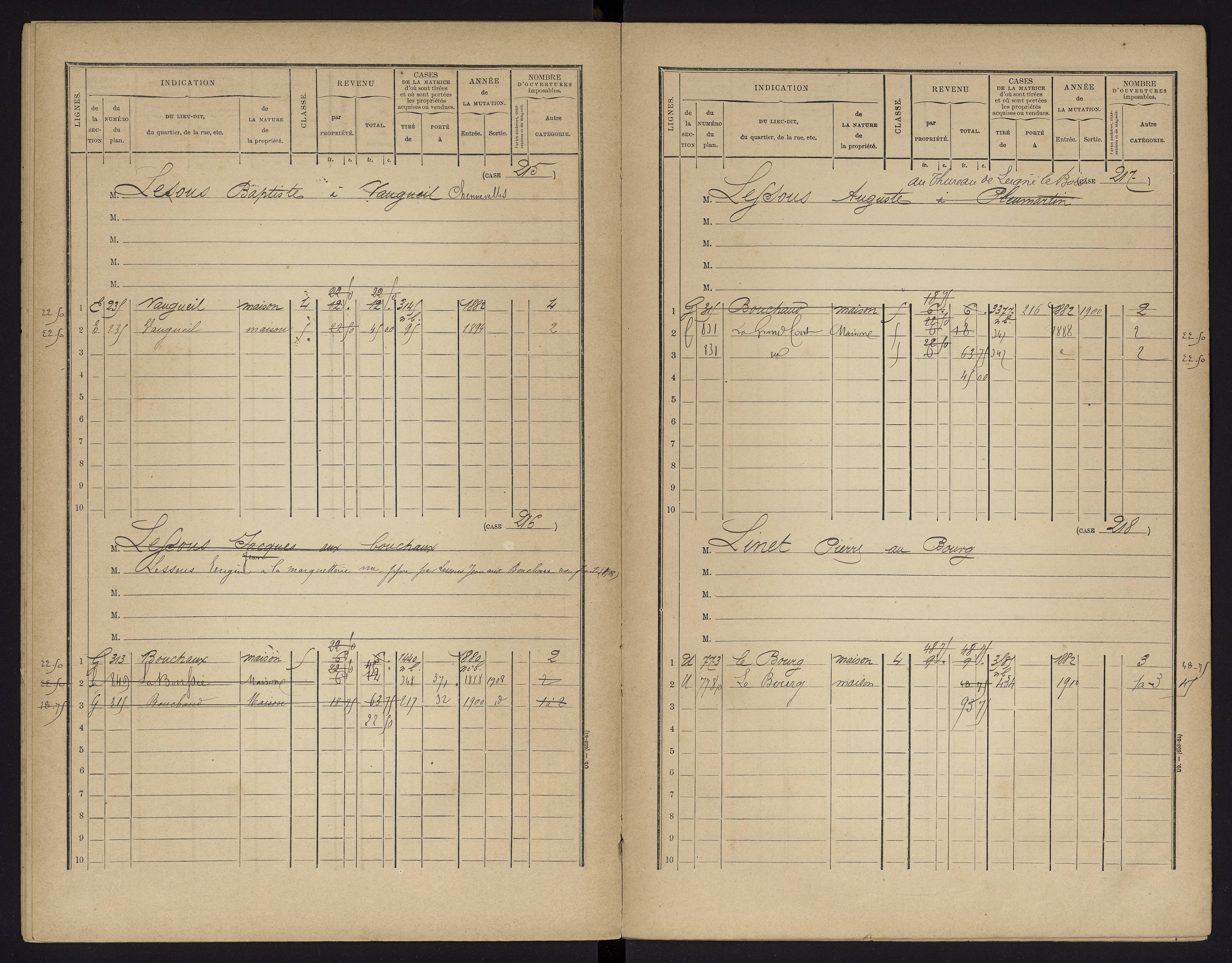 Archigny - FRAD086_cadastre Cases 1-560 