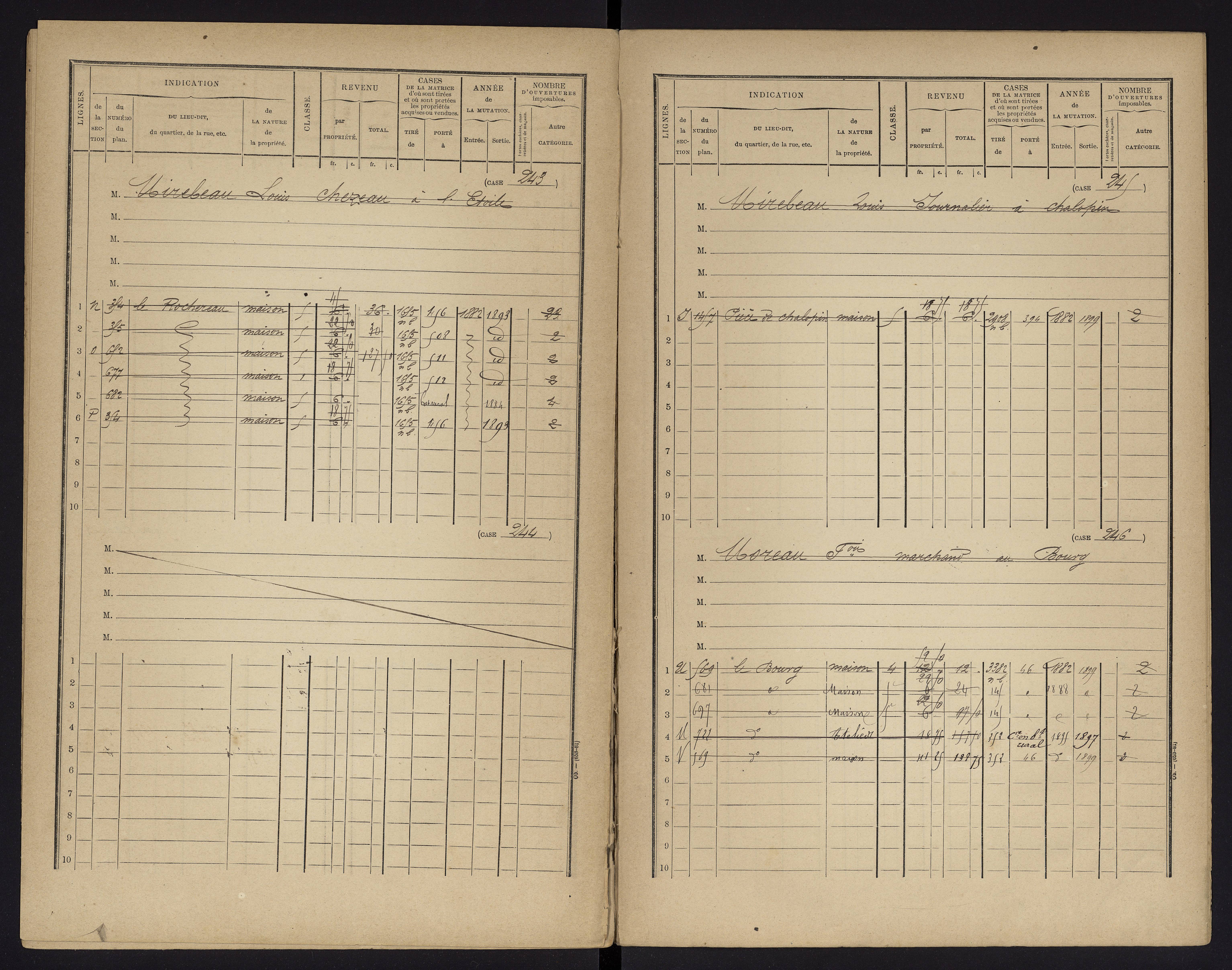 Archigny - FRAD086_cadastre Cases 1-560 