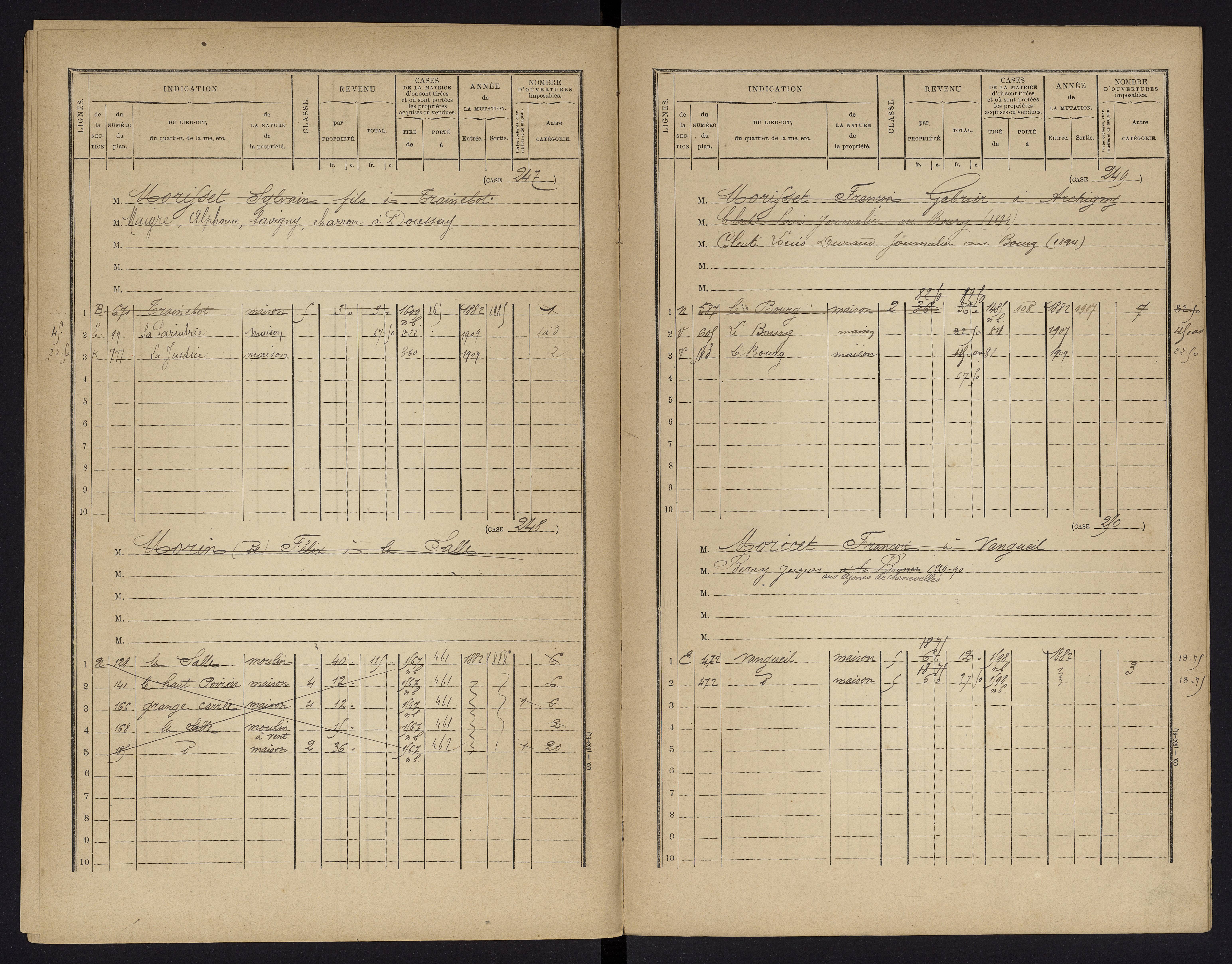 Archigny - FRAD086_cadastre Cases 1-560 
