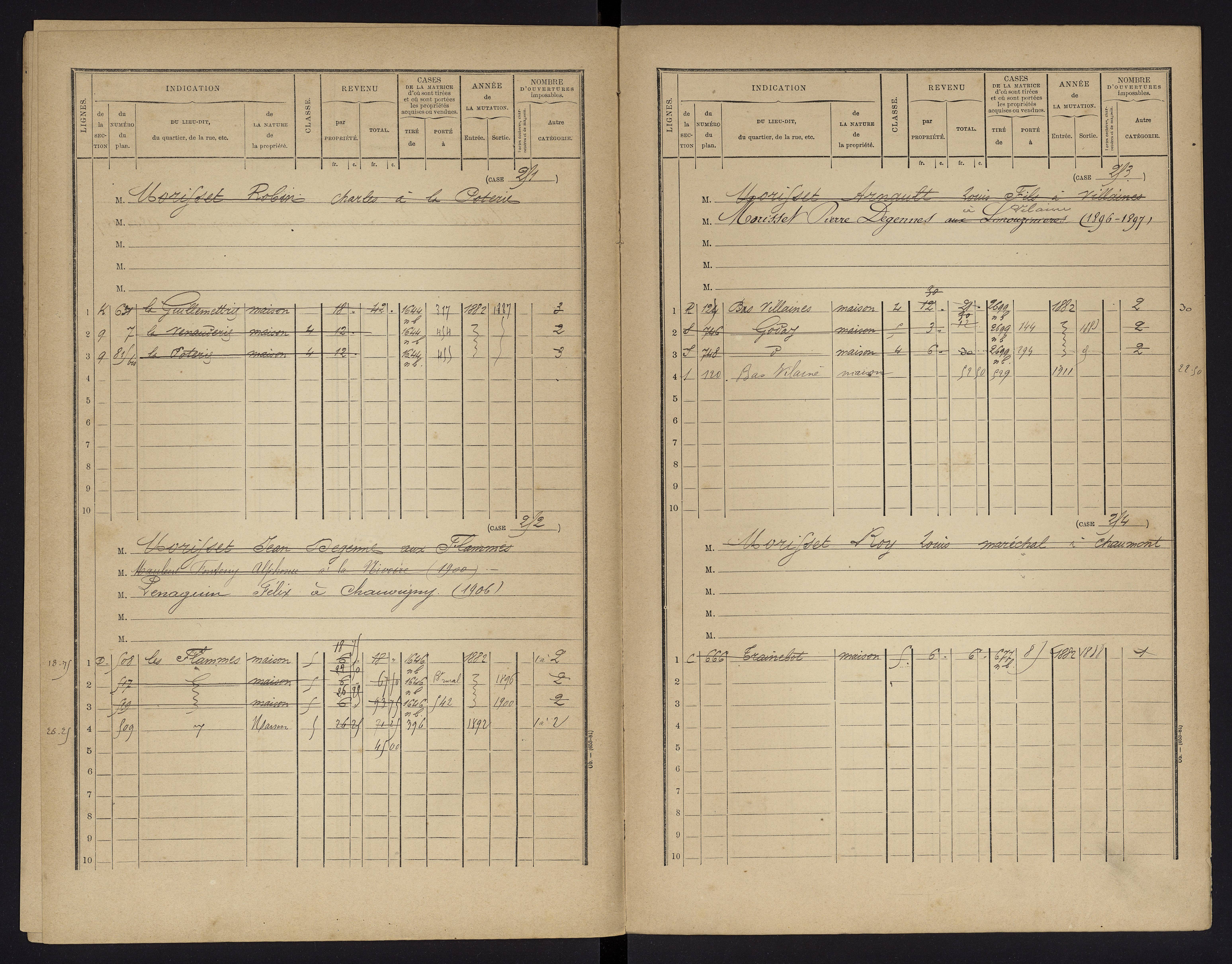 Archigny - FRAD086_cadastre Cases 1-560 