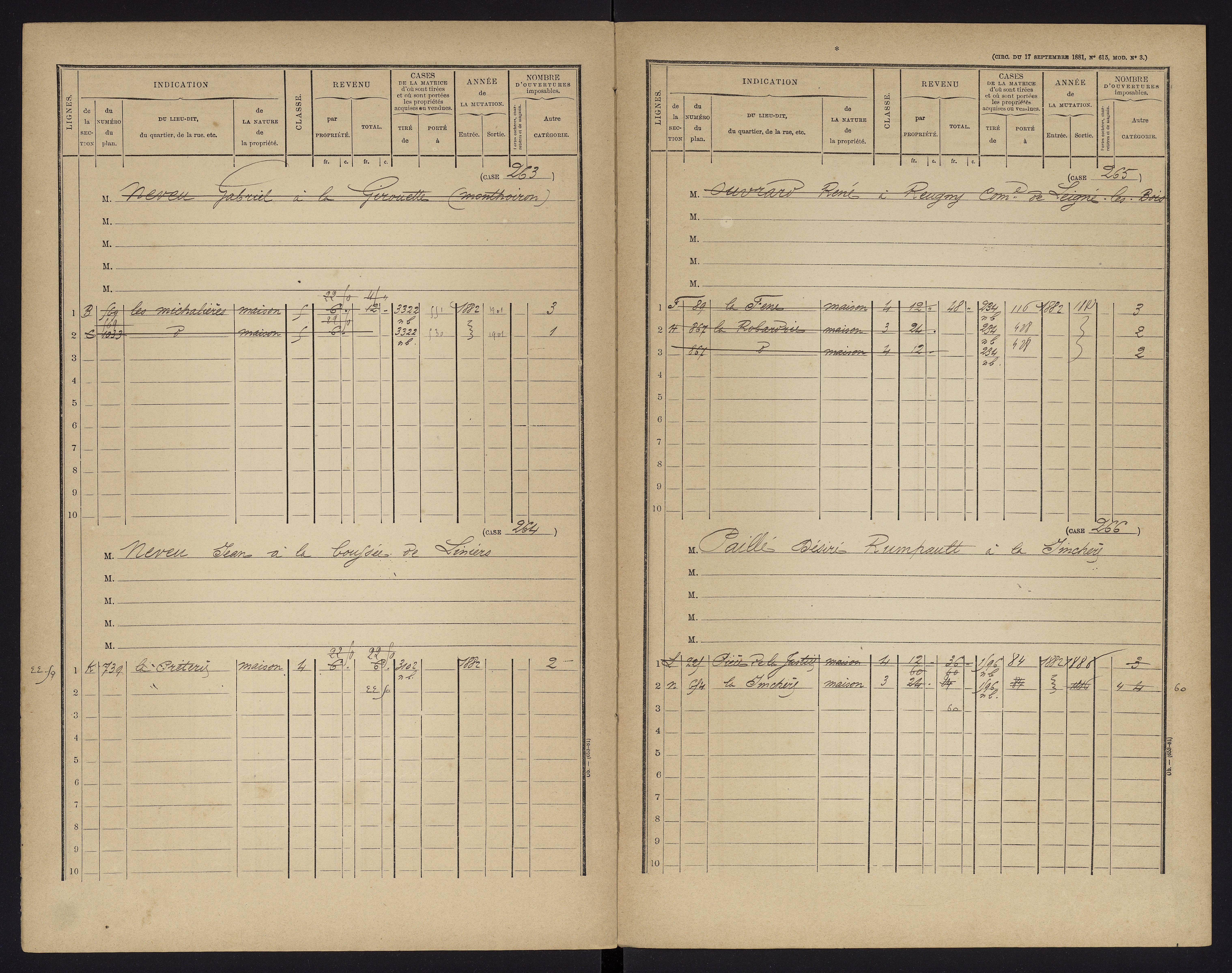 Archigny - FRAD086_cadastre Cases 1-560 