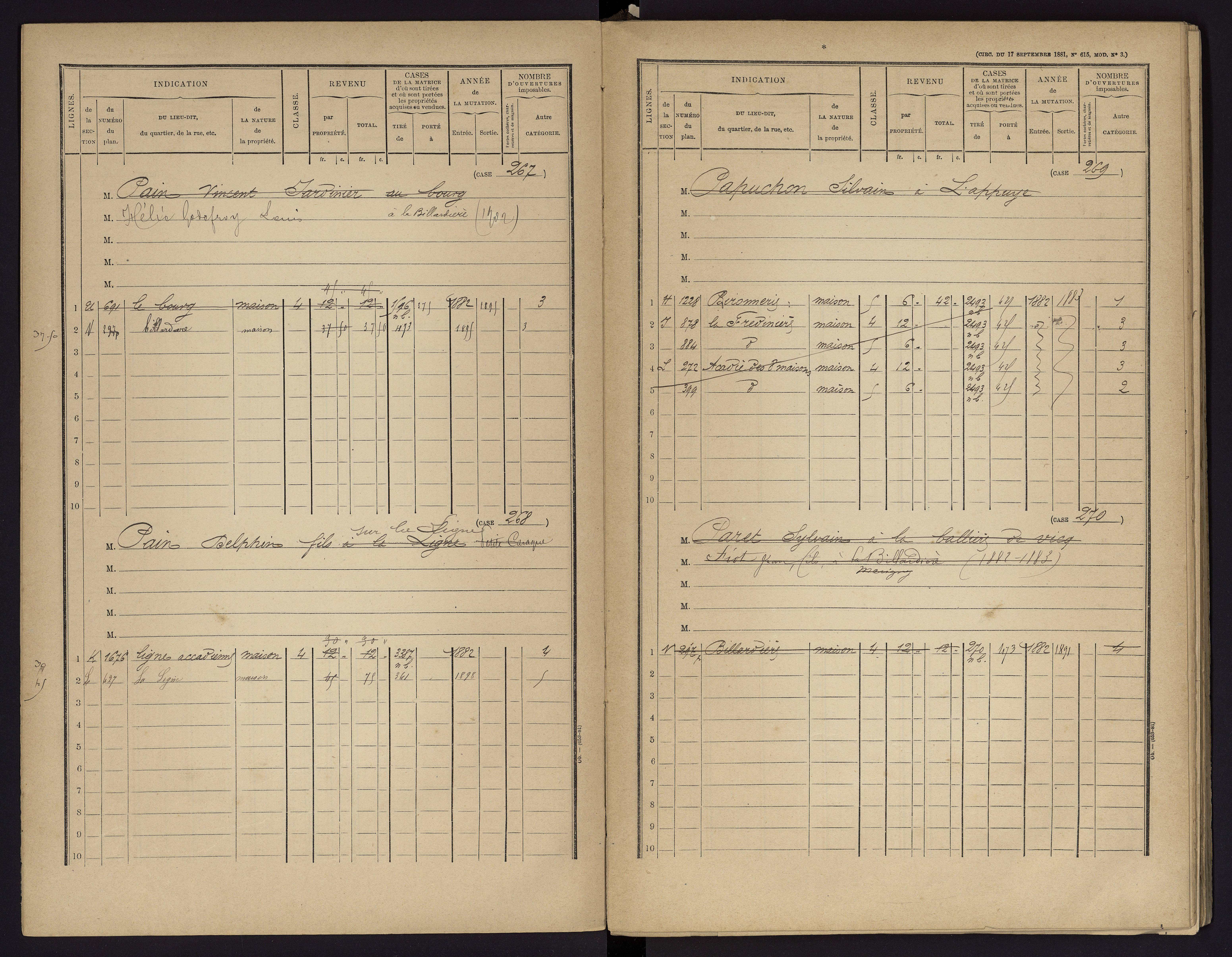 Archigny - FRAD086_cadastre Cases 1-560 