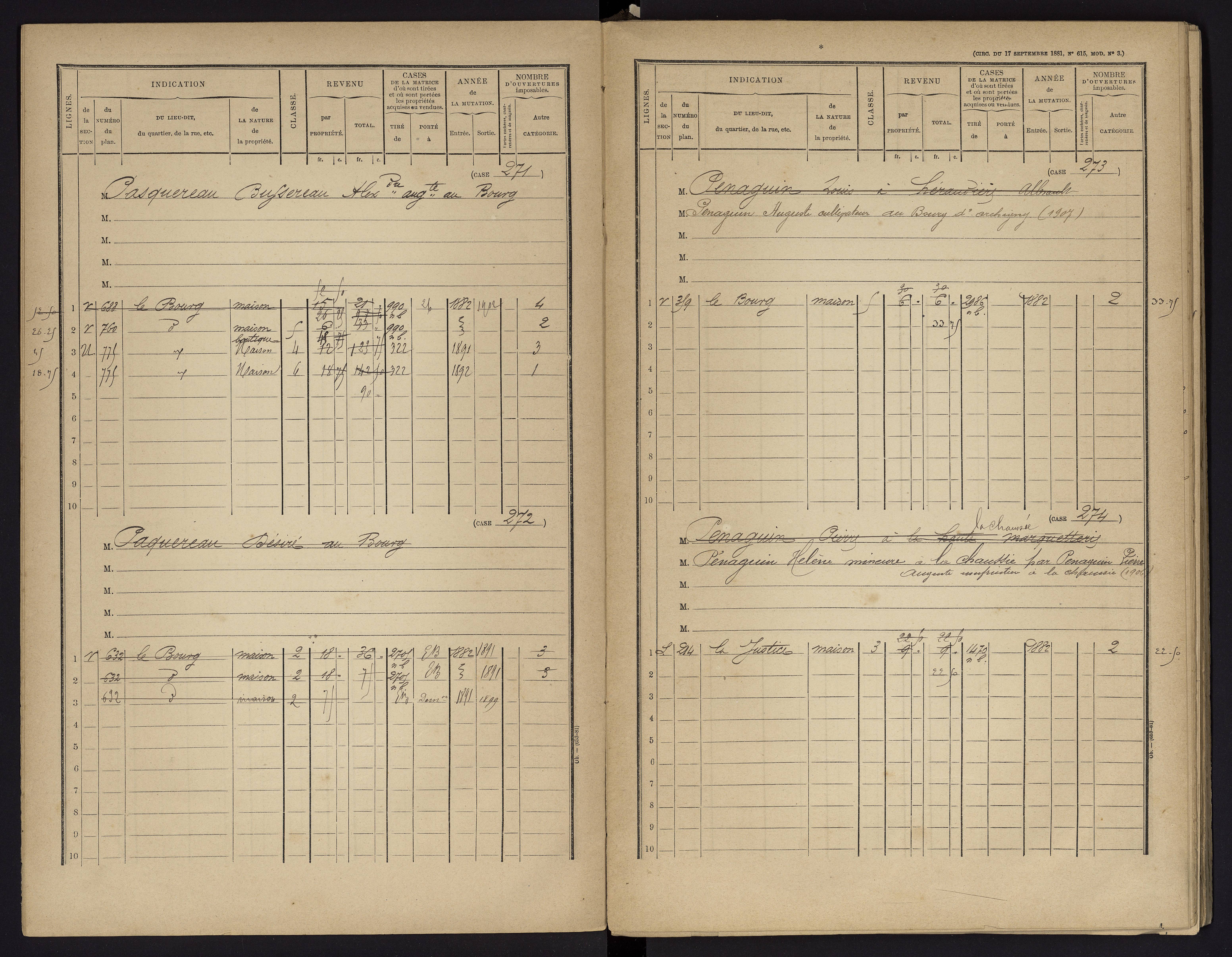 Archigny - FRAD086_cadastre Cases 1-560 