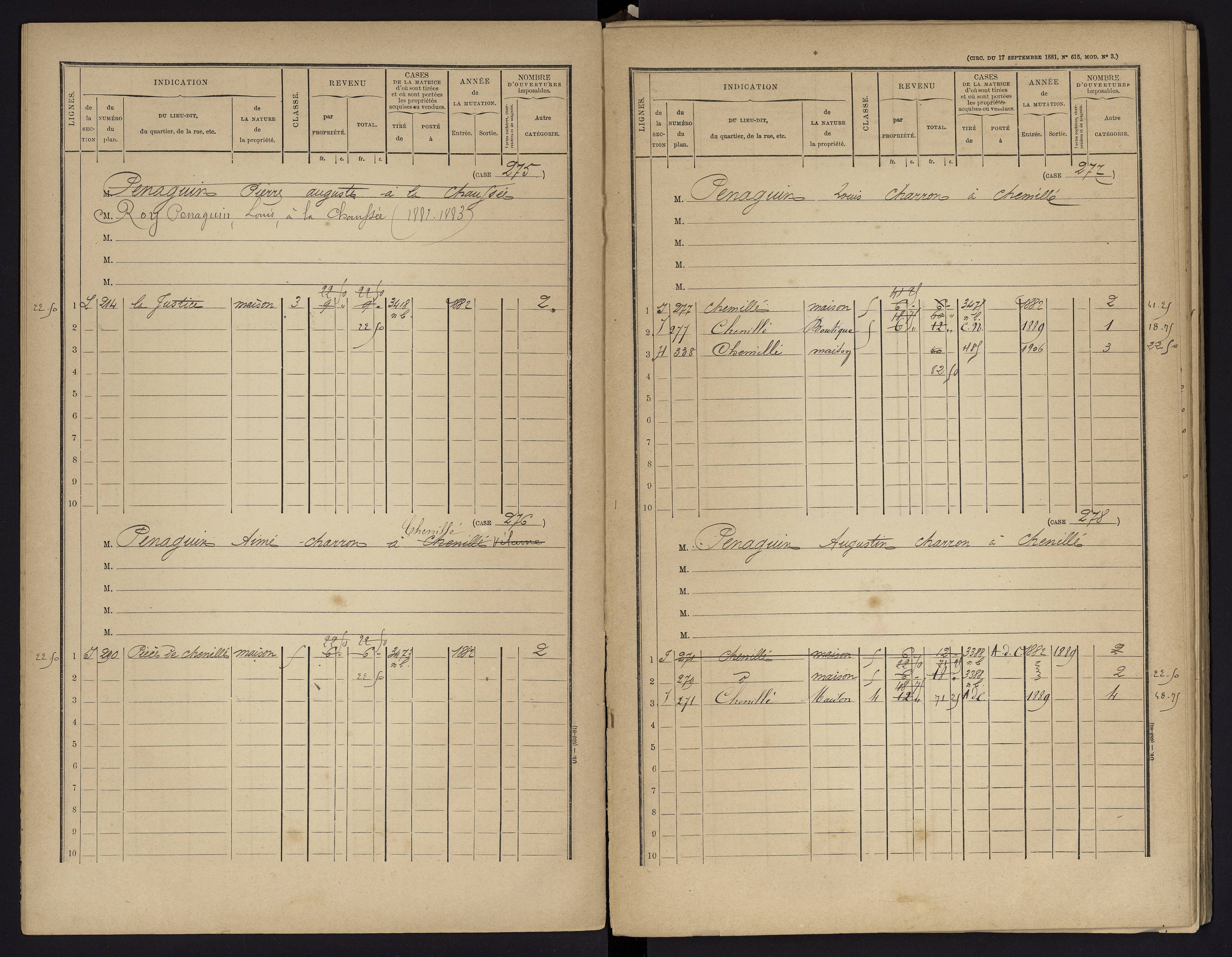 Archigny - FRAD086_cadastre Cases 1-560 