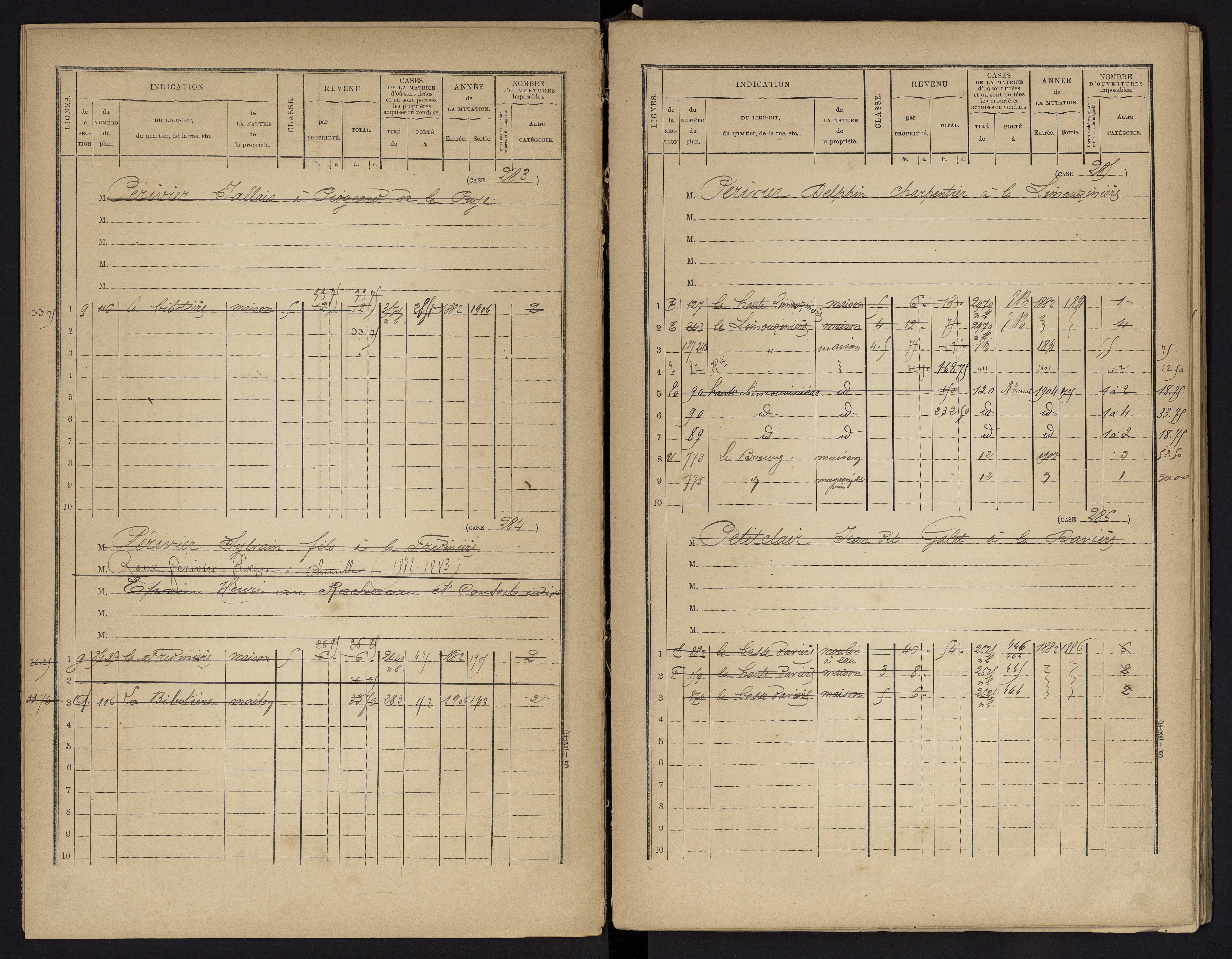 Archigny - FRAD086_cadastre Cases 1-560 