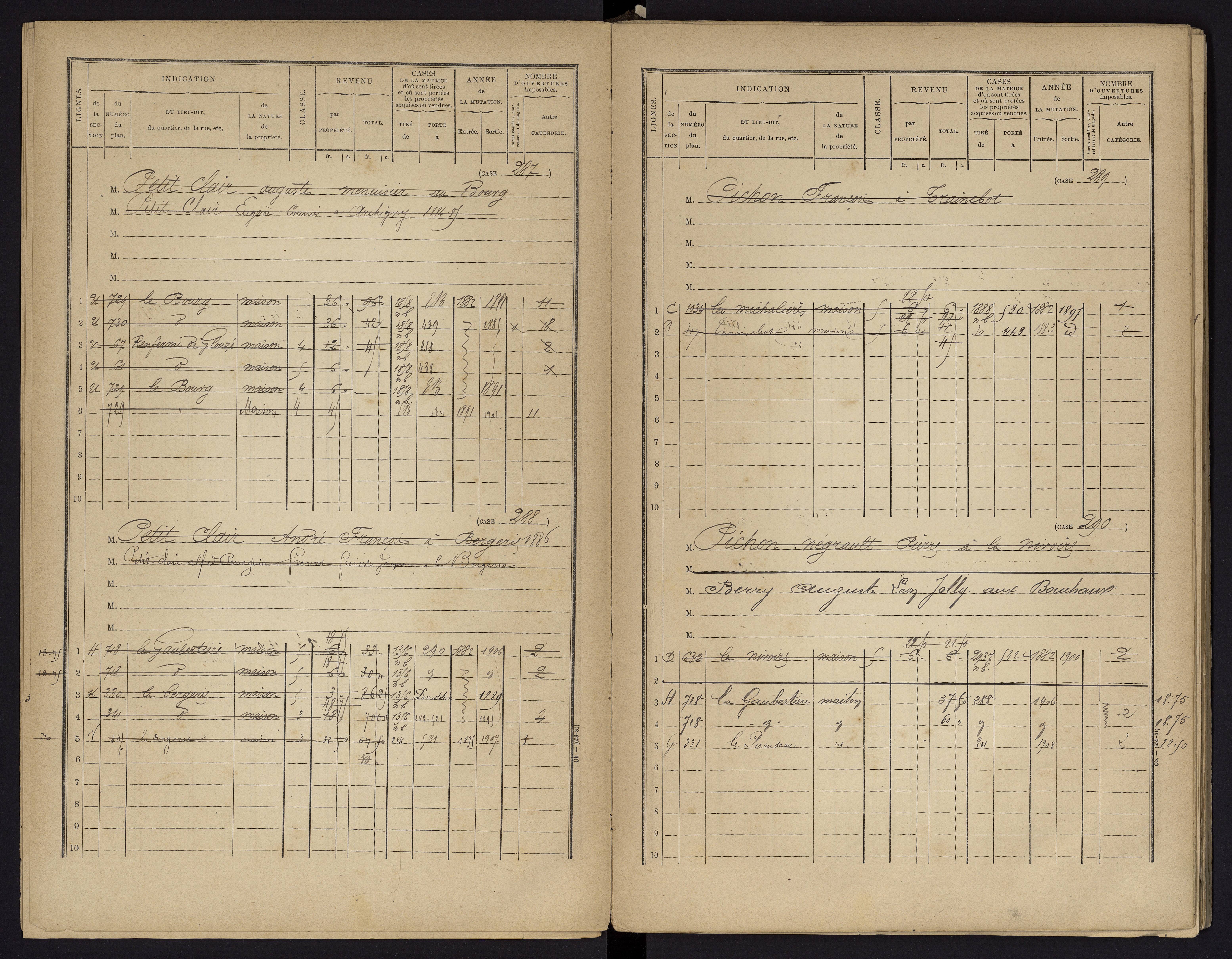 Archigny - FRAD086_cadastre Cases 1-560 
