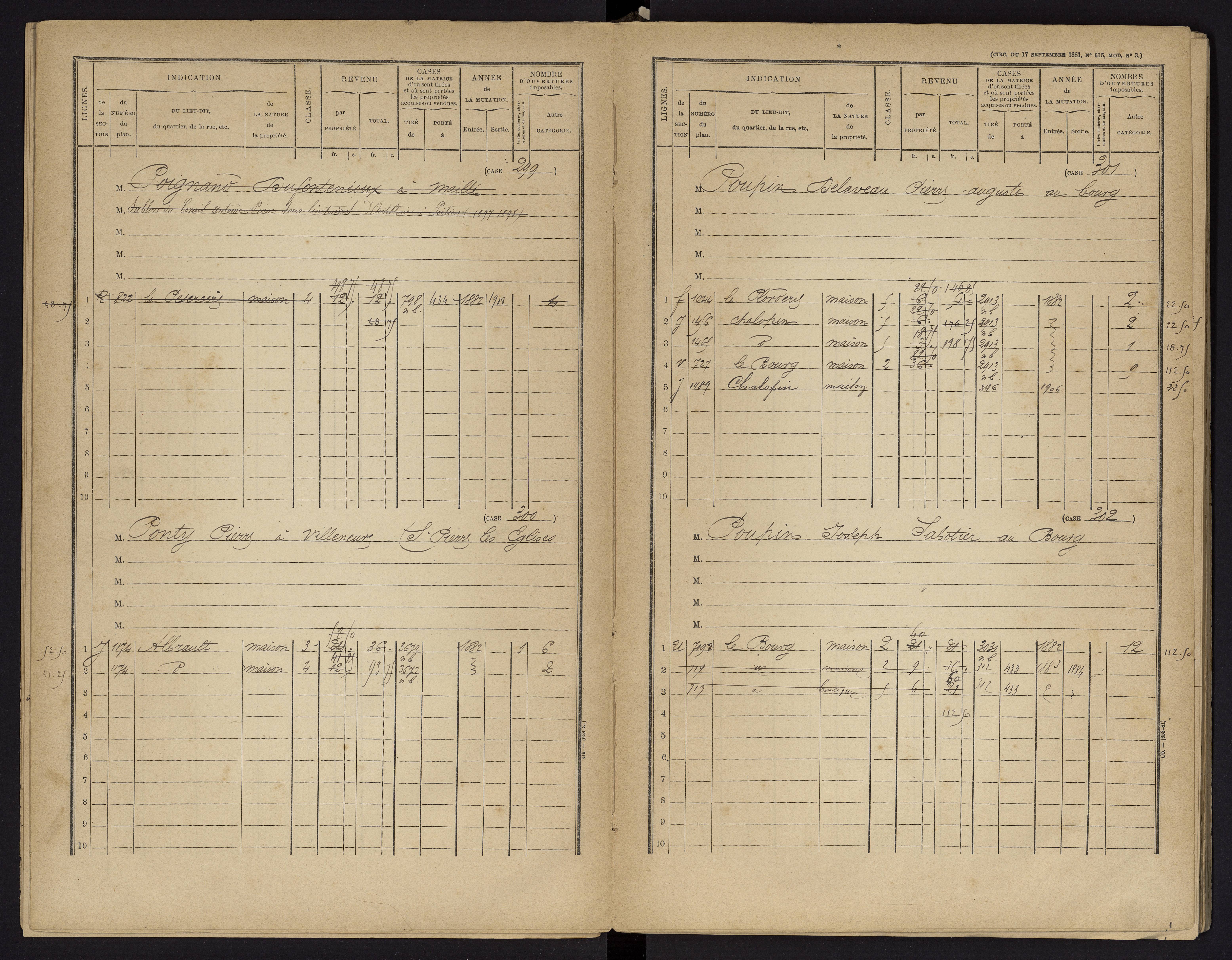 Archigny - FRAD086_cadastre Cases 1-560 