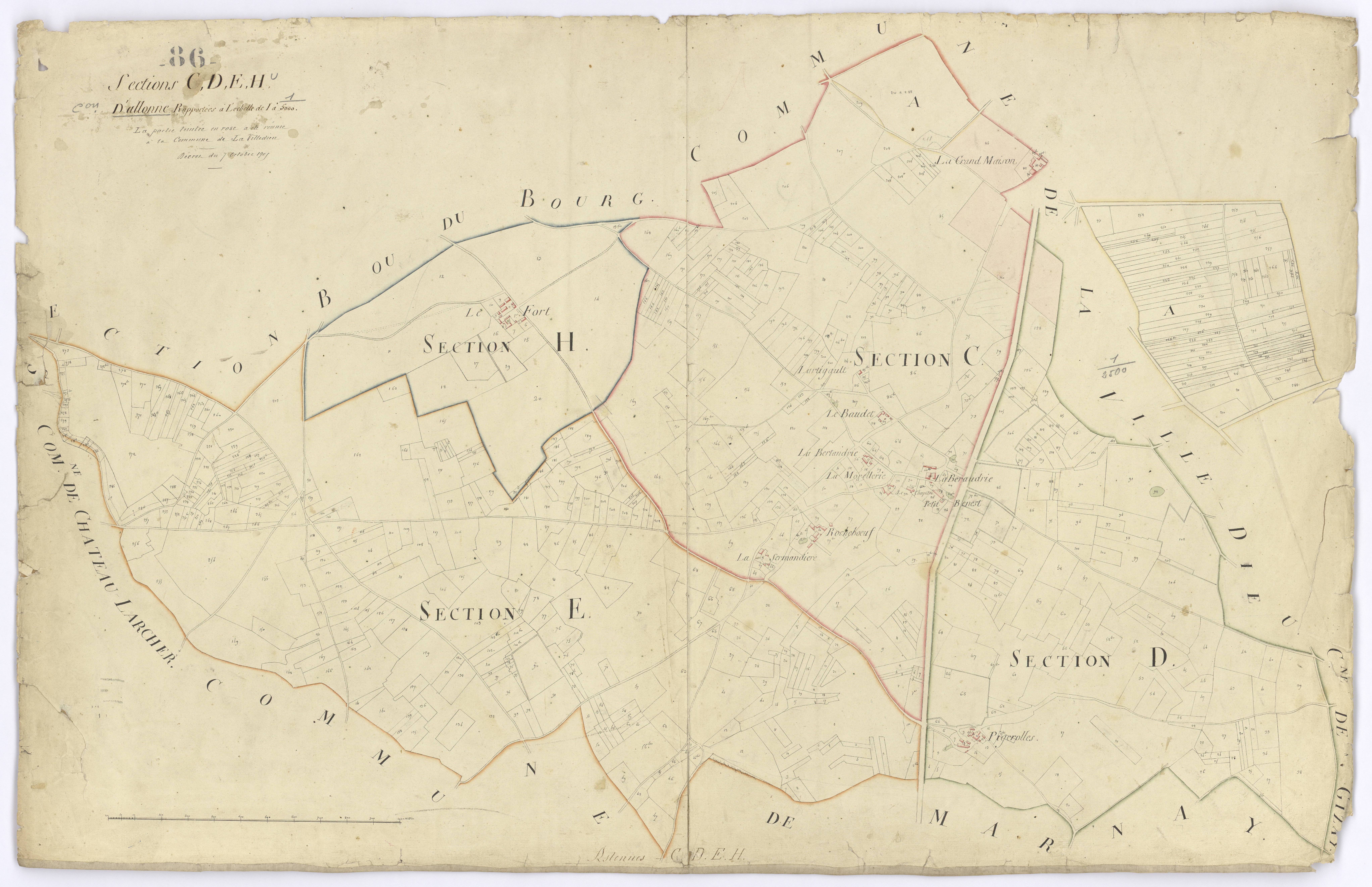 Aslonnes - FRAD086_cadastre Plans 
