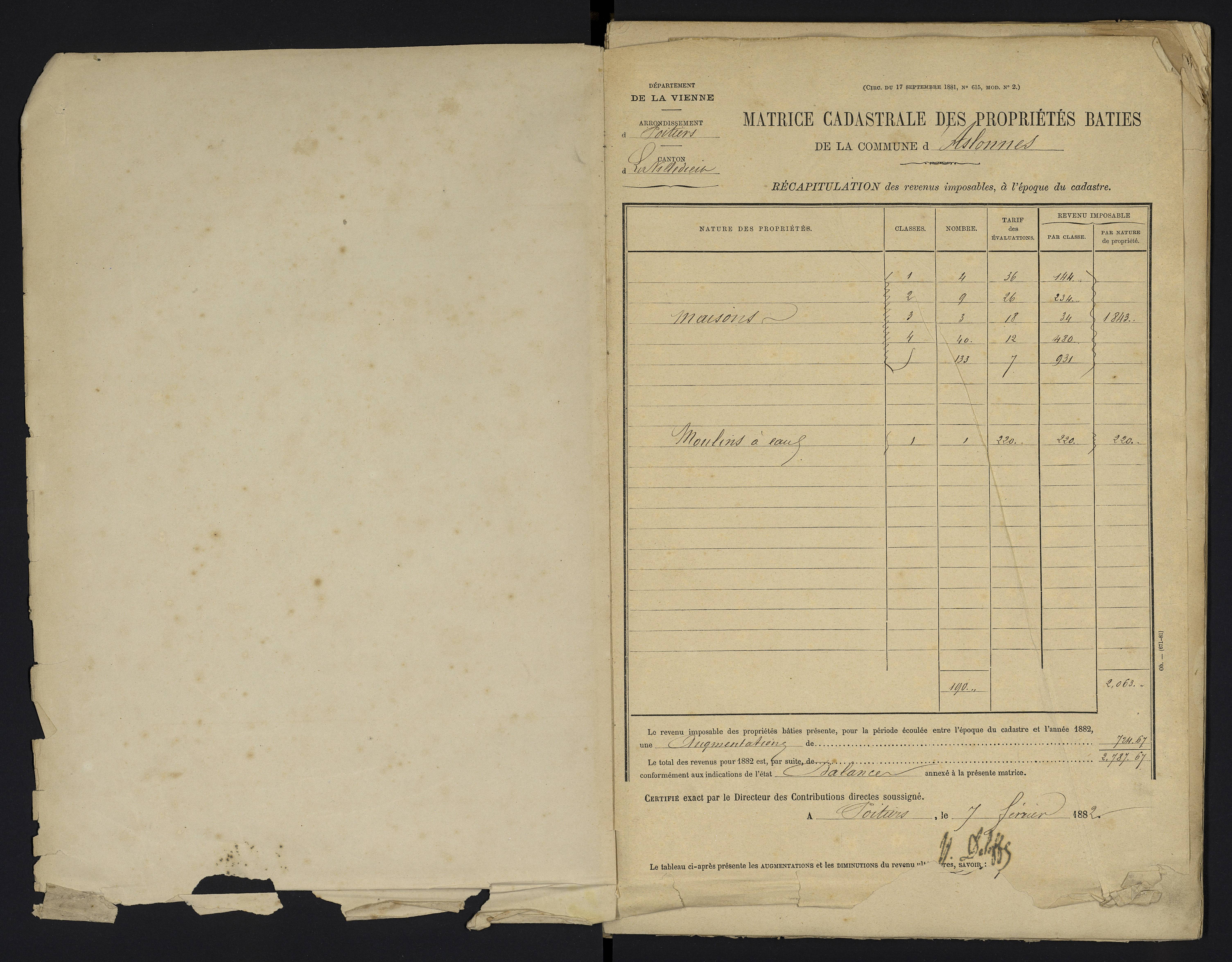Aslonnes - FRAD086_cadastre Cases 1-256 