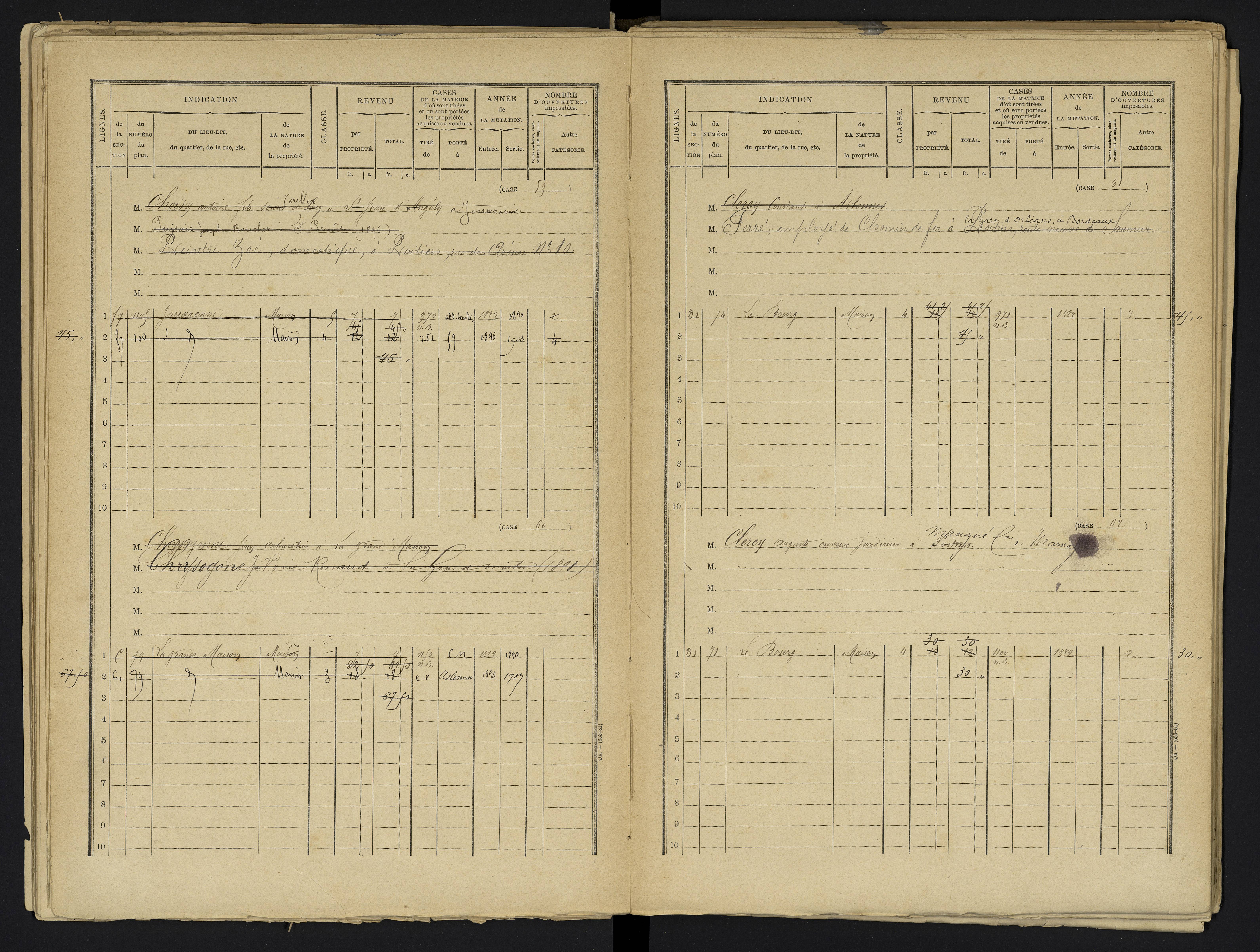 Aslonnes - FRAD086_cadastre Cases 1-256 
