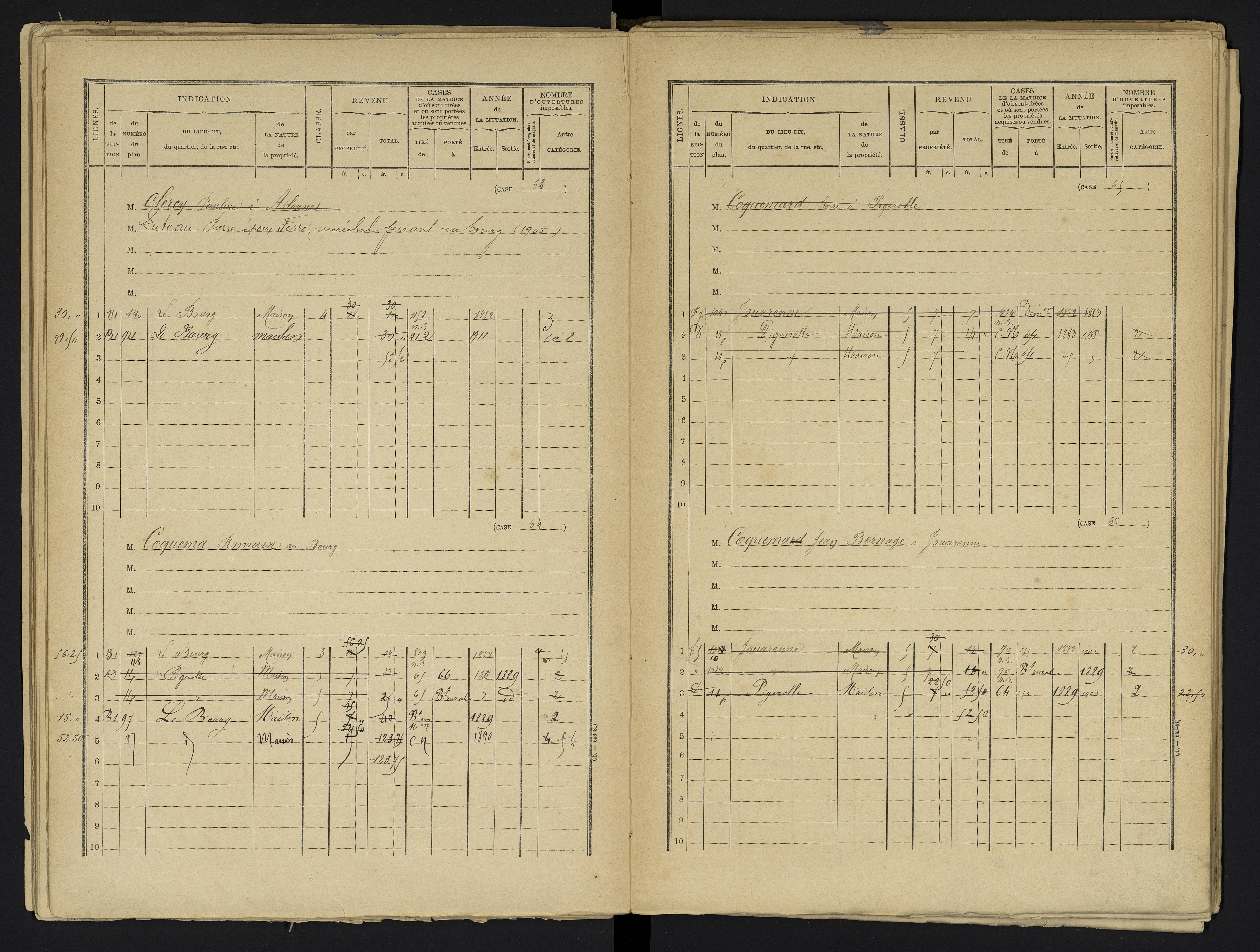 Aslonnes - FRAD086_cadastre Cases 1-256 