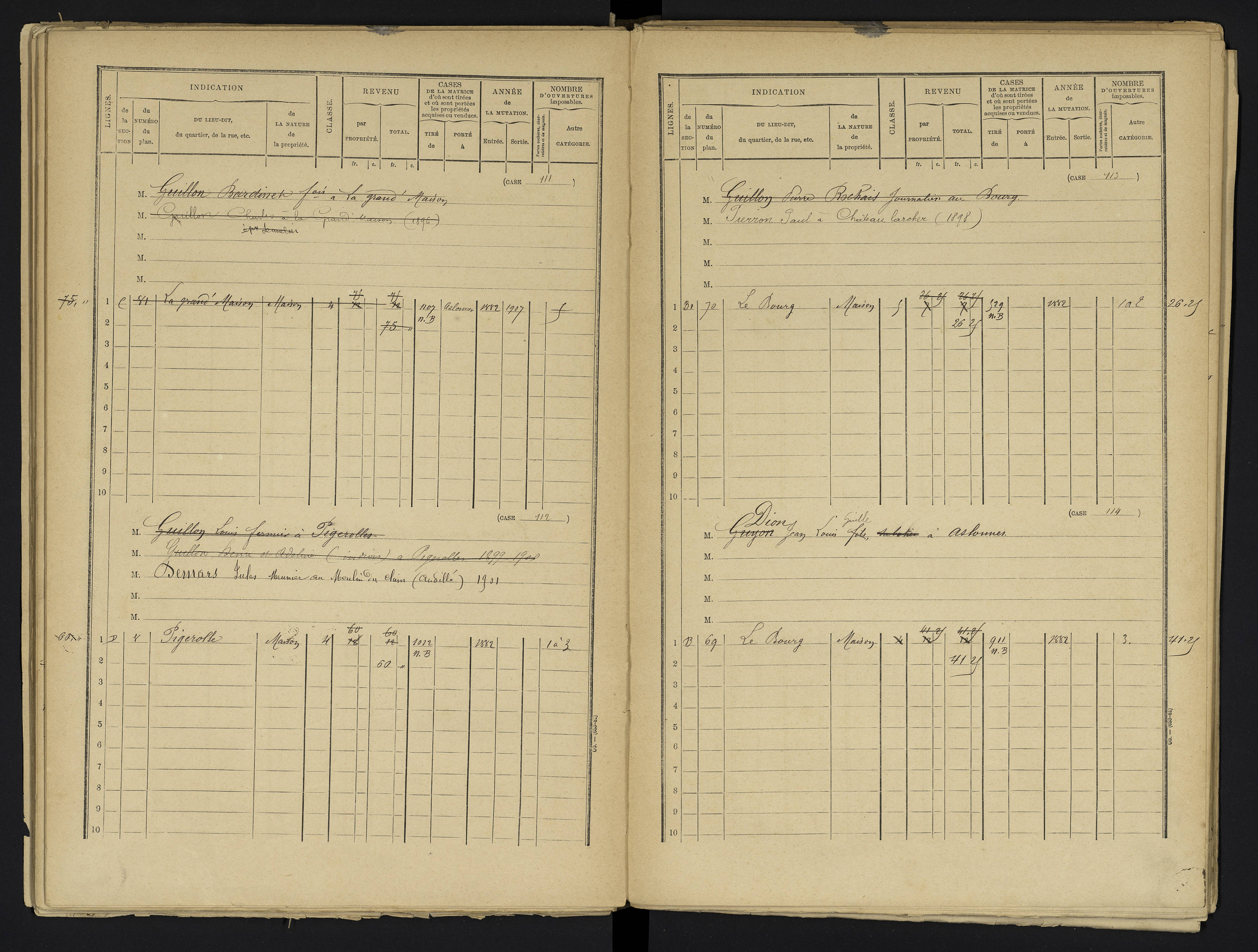 Aslonnes - FRAD086_cadastre Cases 1-256 