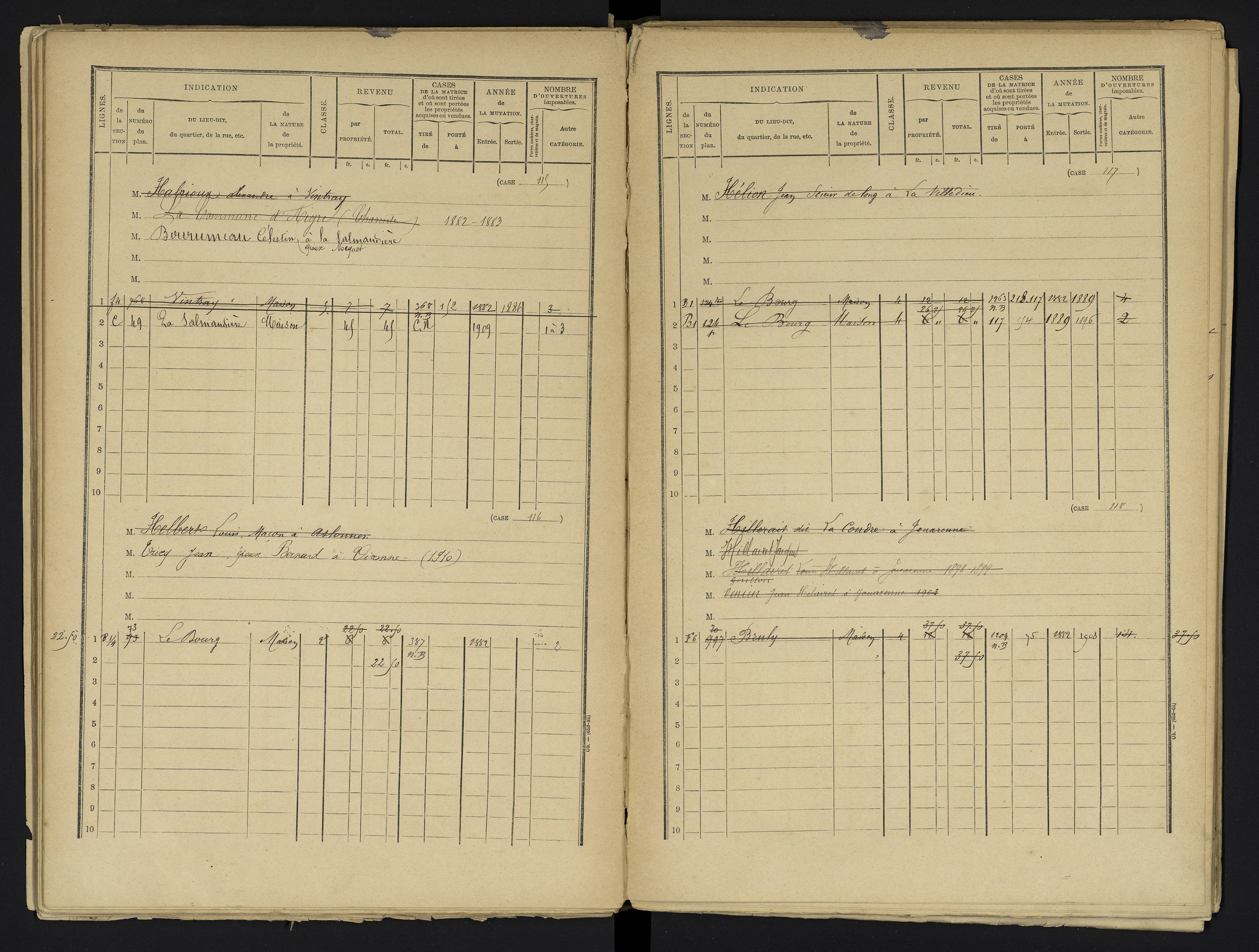 Aslonnes - FRAD086_cadastre Cases 1-256 
