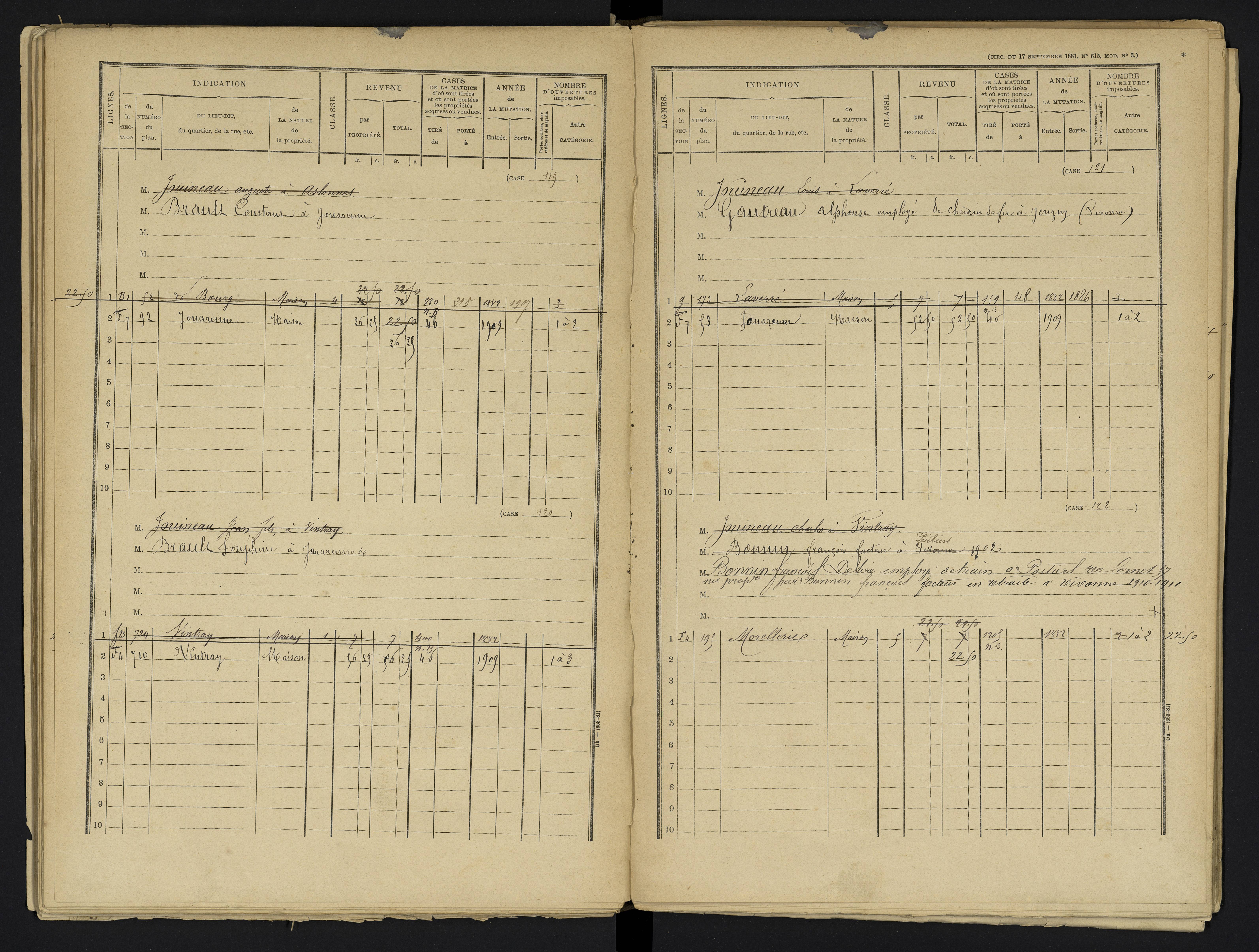 Aslonnes - FRAD086_cadastre Cases 1-256 