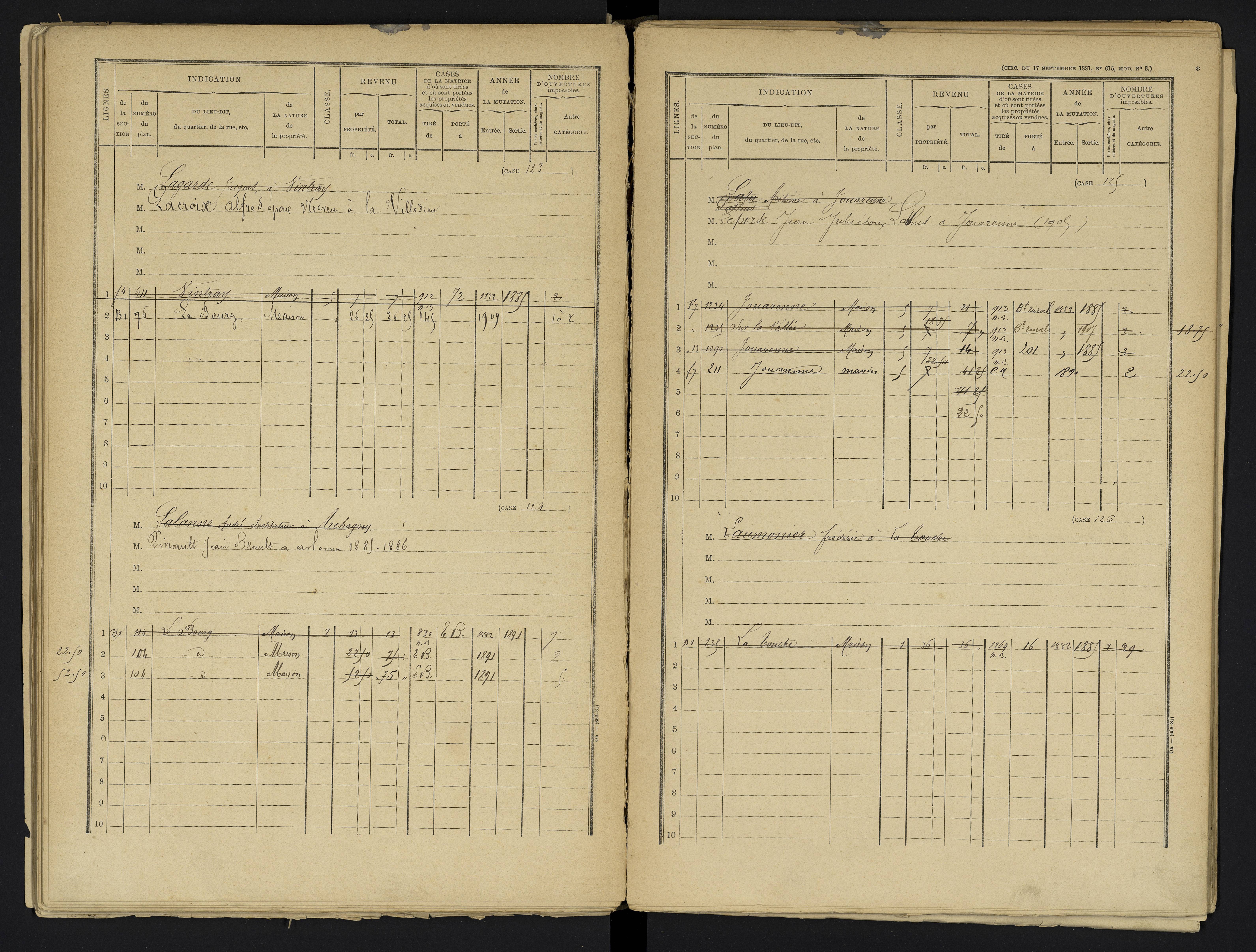 Aslonnes - FRAD086_cadastre Cases 1-256 