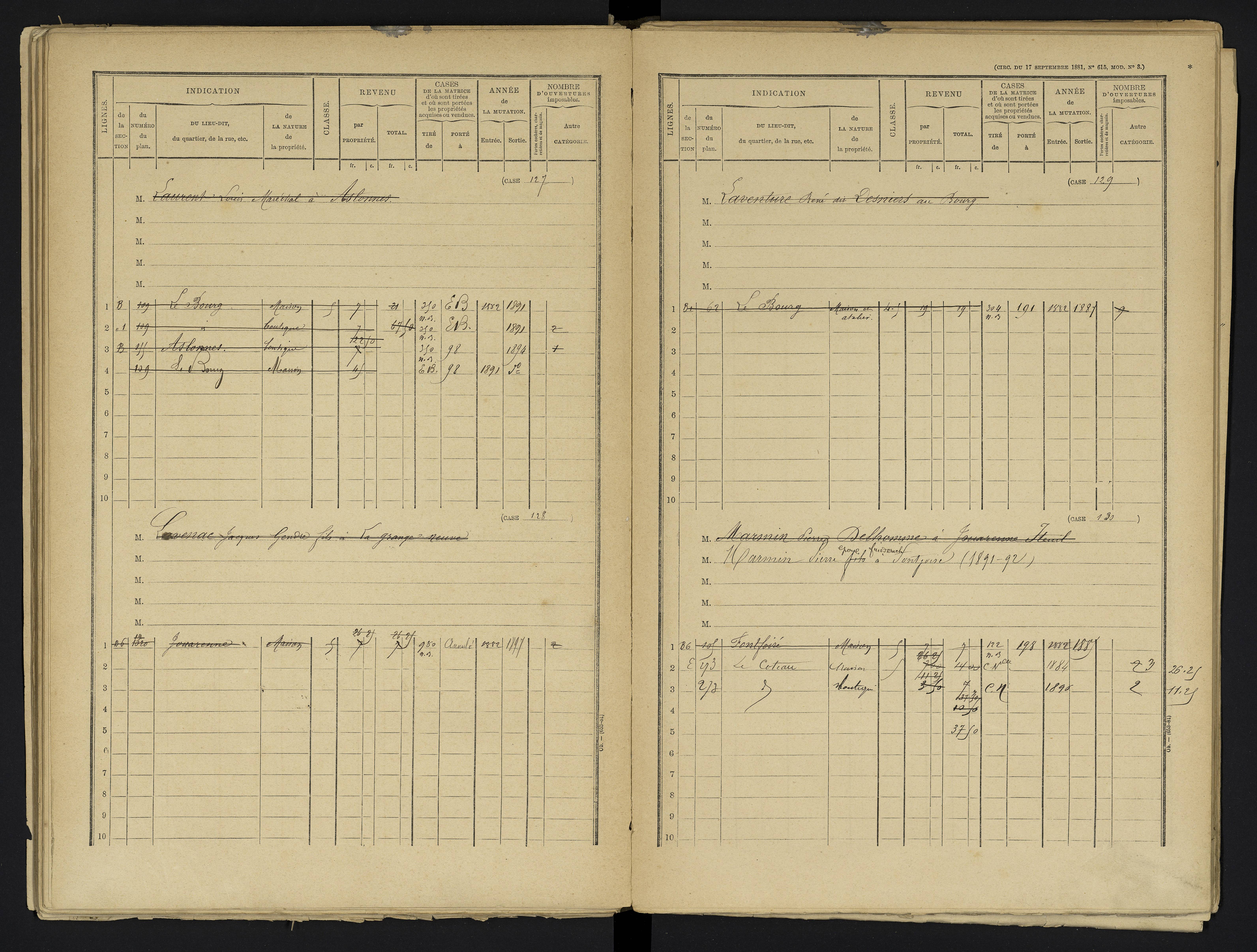 Aslonnes - FRAD086_cadastre Cases 1-256 