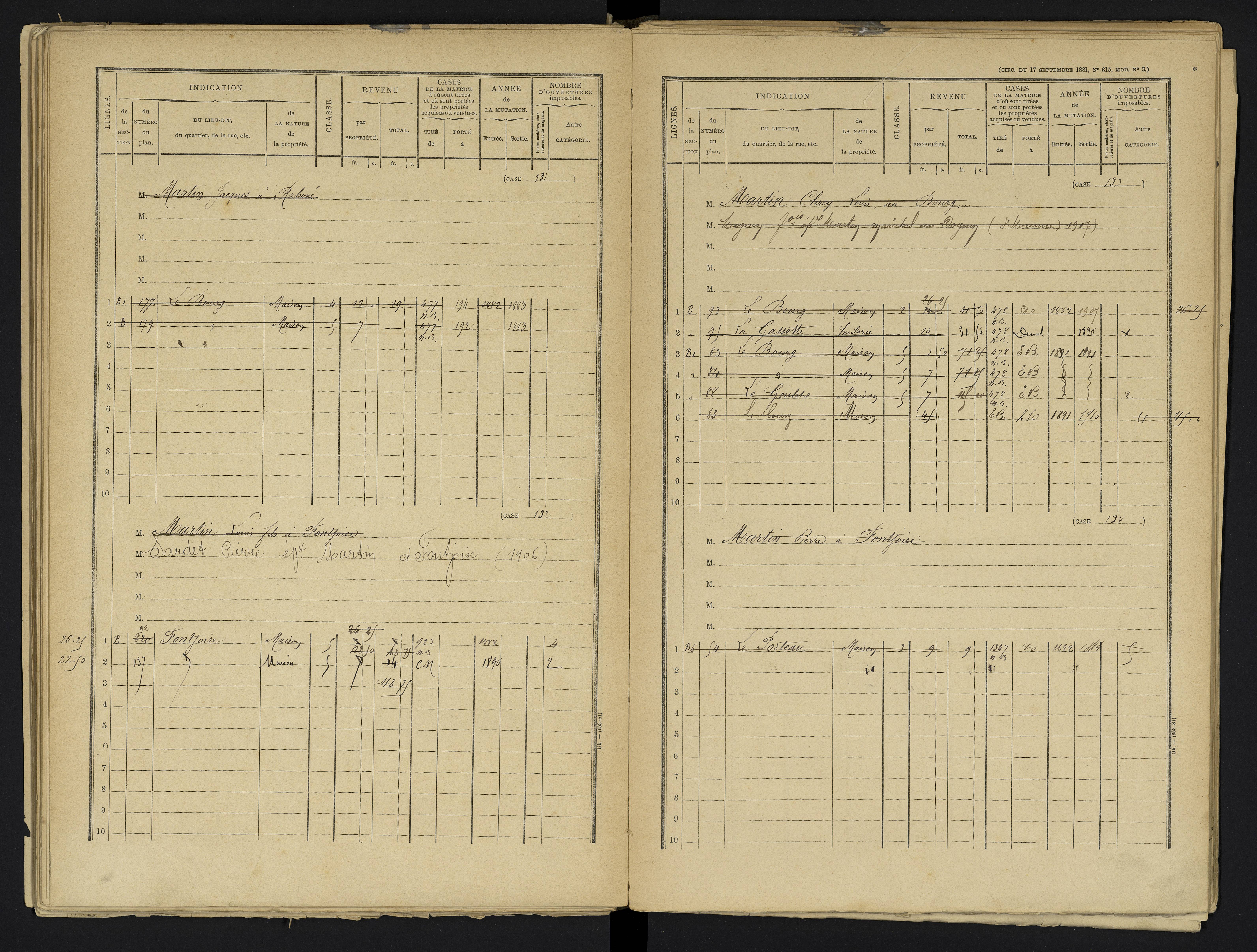 Aslonnes - FRAD086_cadastre Cases 1-256 