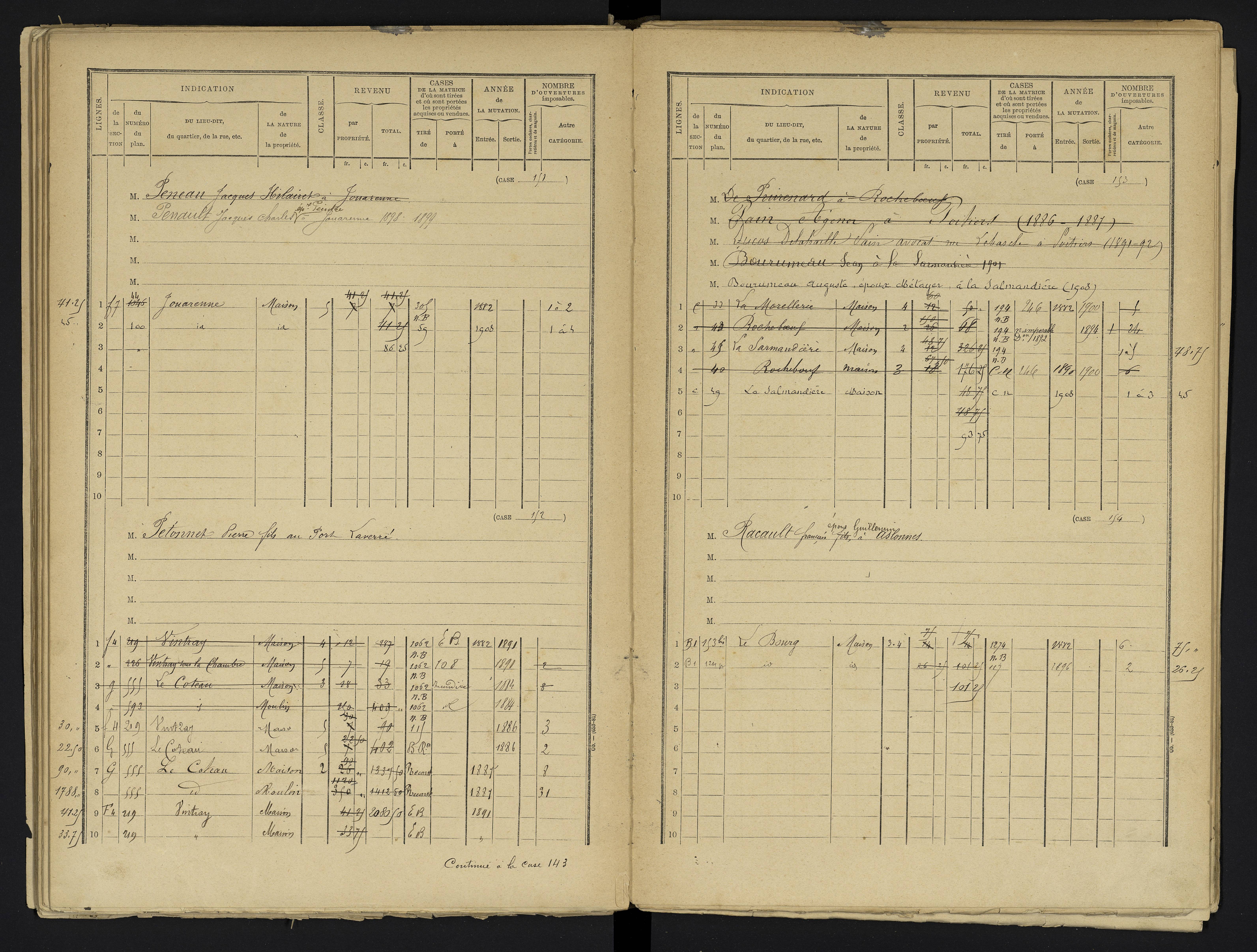 Aslonnes - FRAD086_cadastre Cases 1-256 