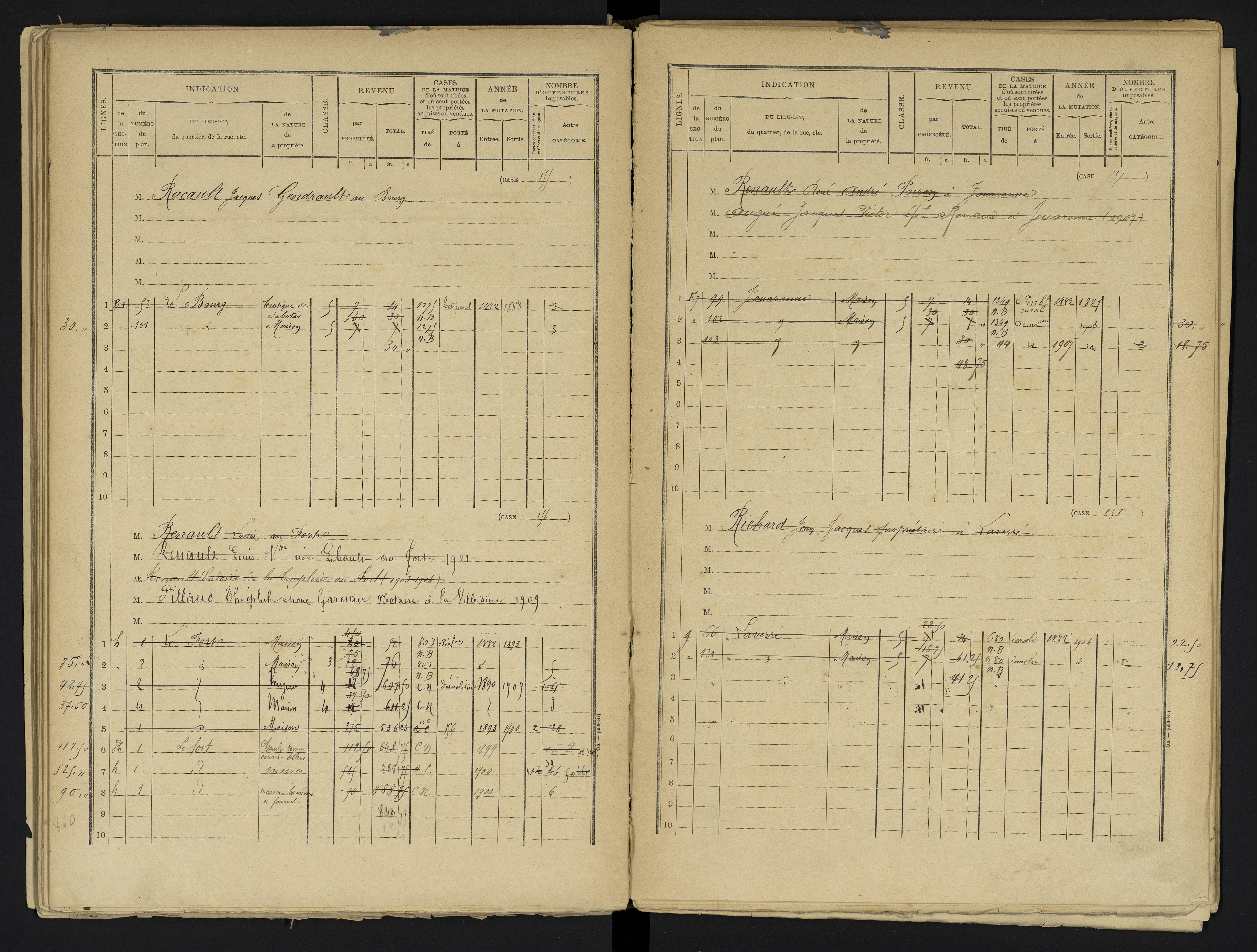 Aslonnes - FRAD086_cadastre Cases 1-256 
