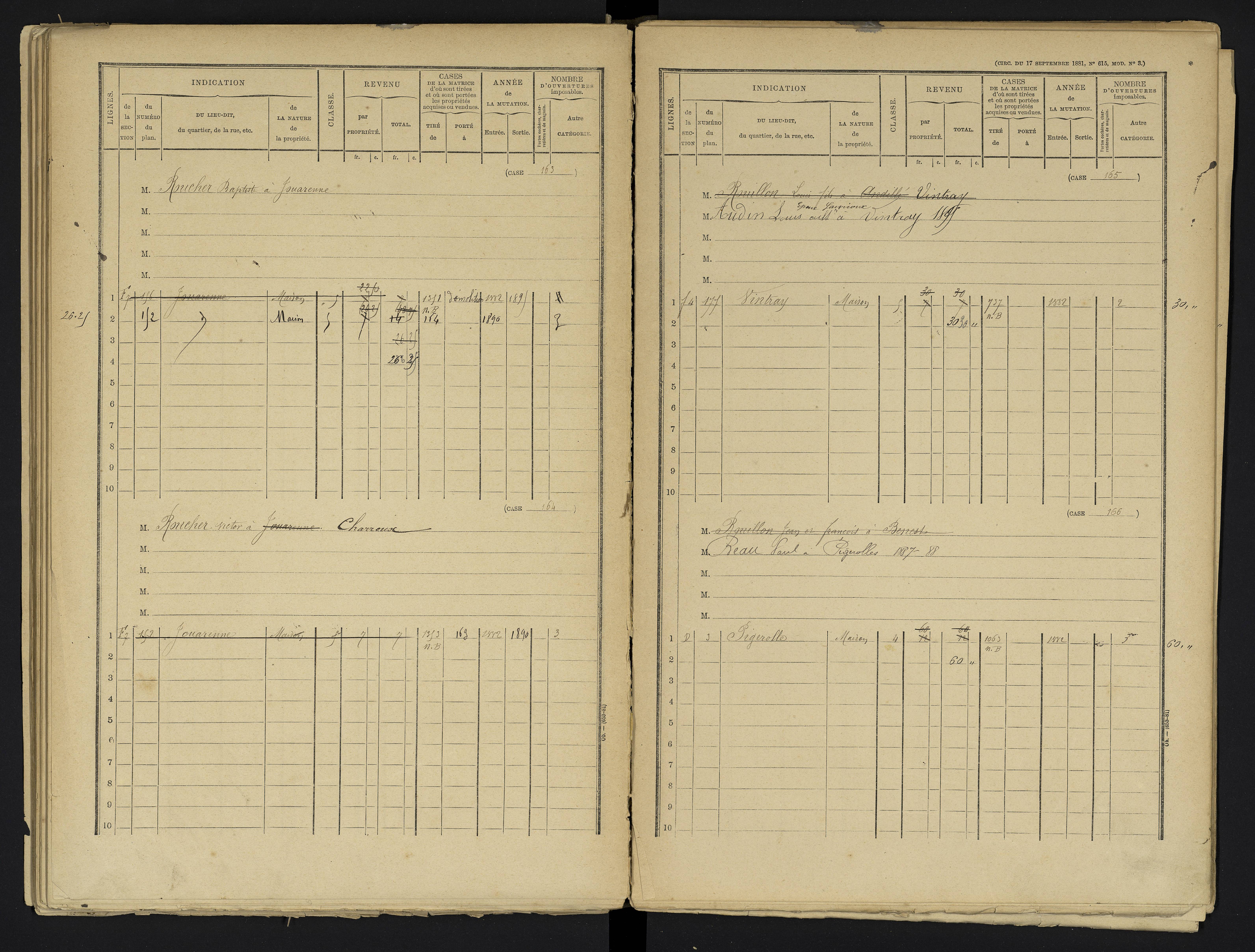 Aslonnes - FRAD086_cadastre Cases 1-256 