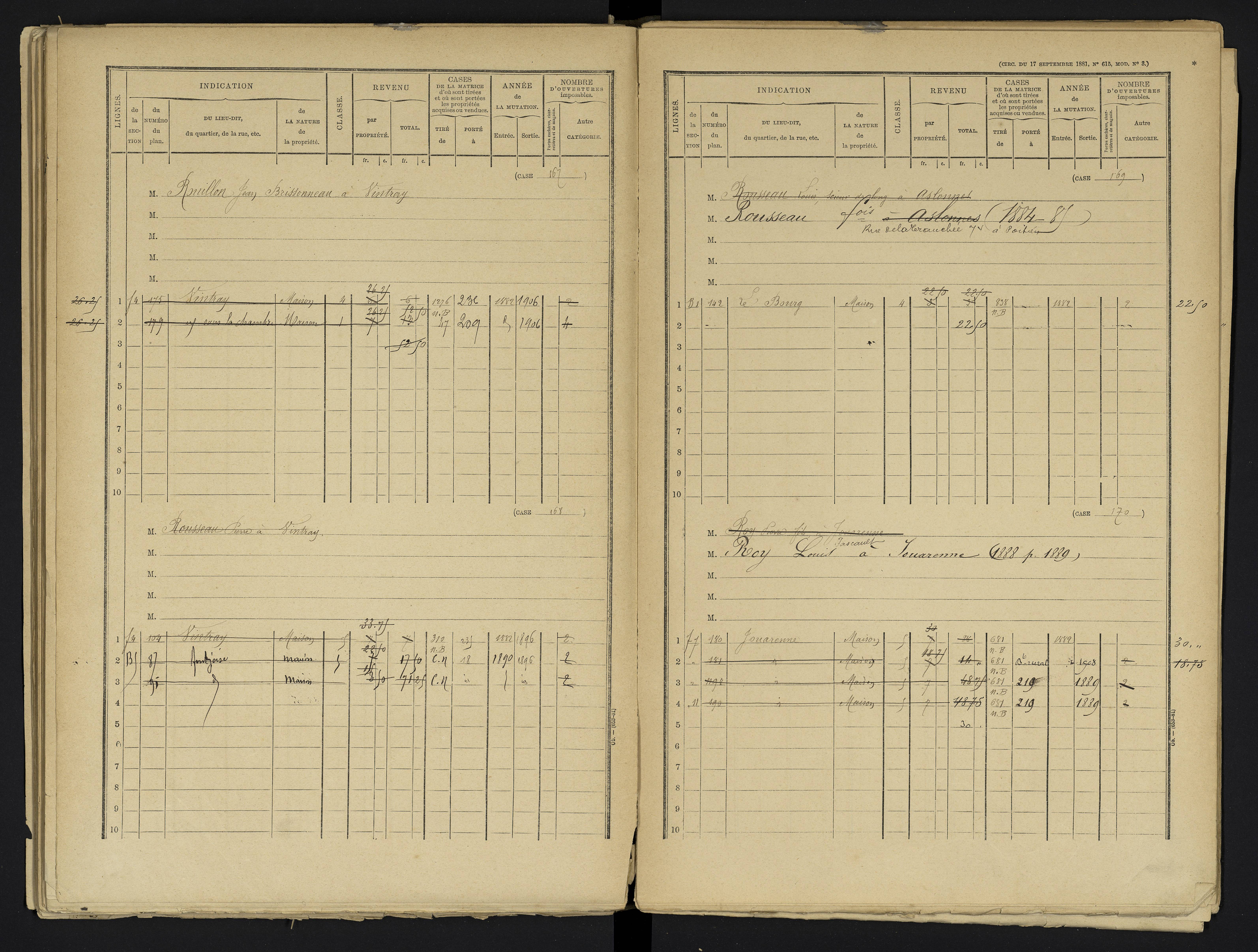 Aslonnes - FRAD086_cadastre Cases 1-256 
