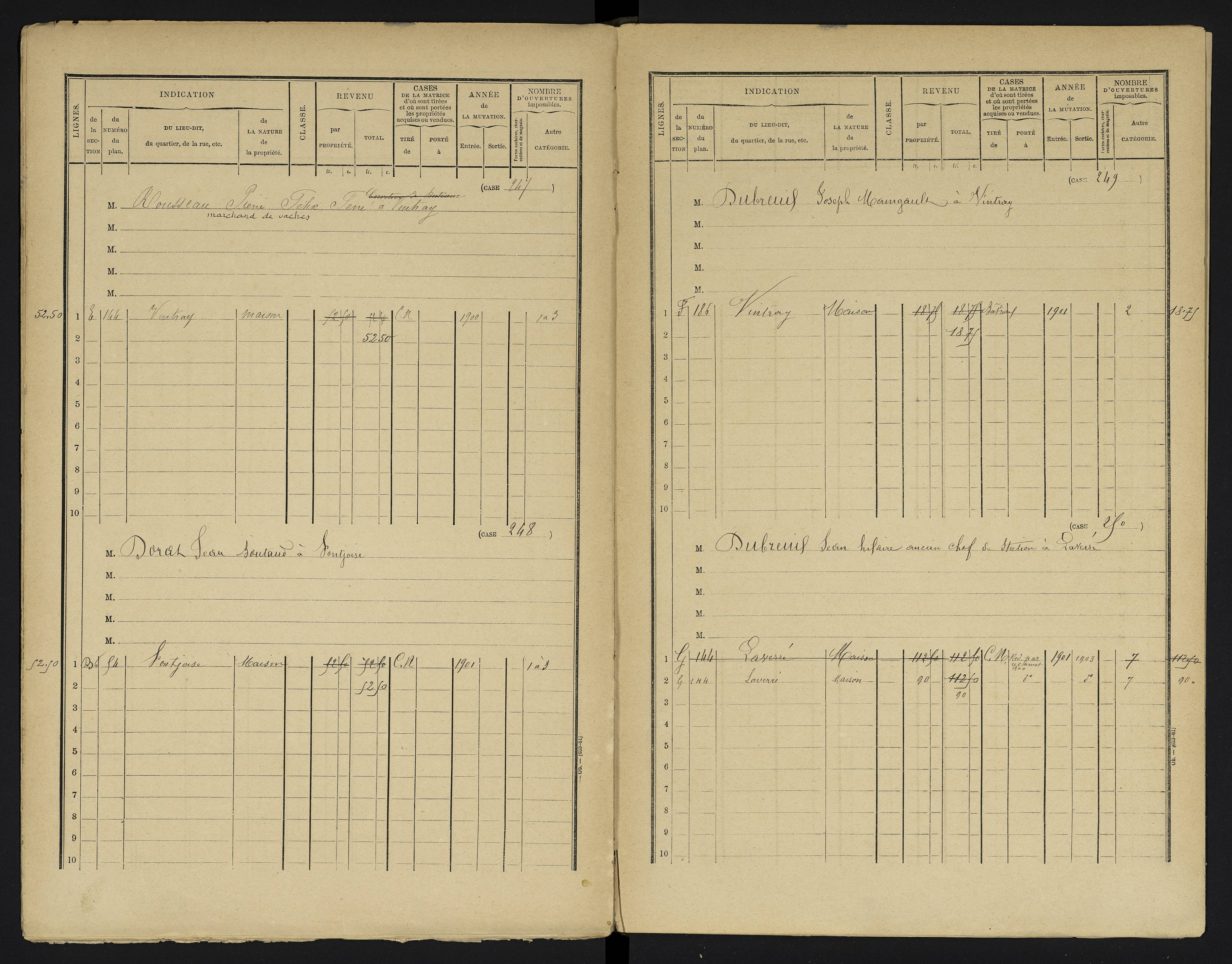 Aslonnes - FRAD086_cadastre Cases 1-256 
