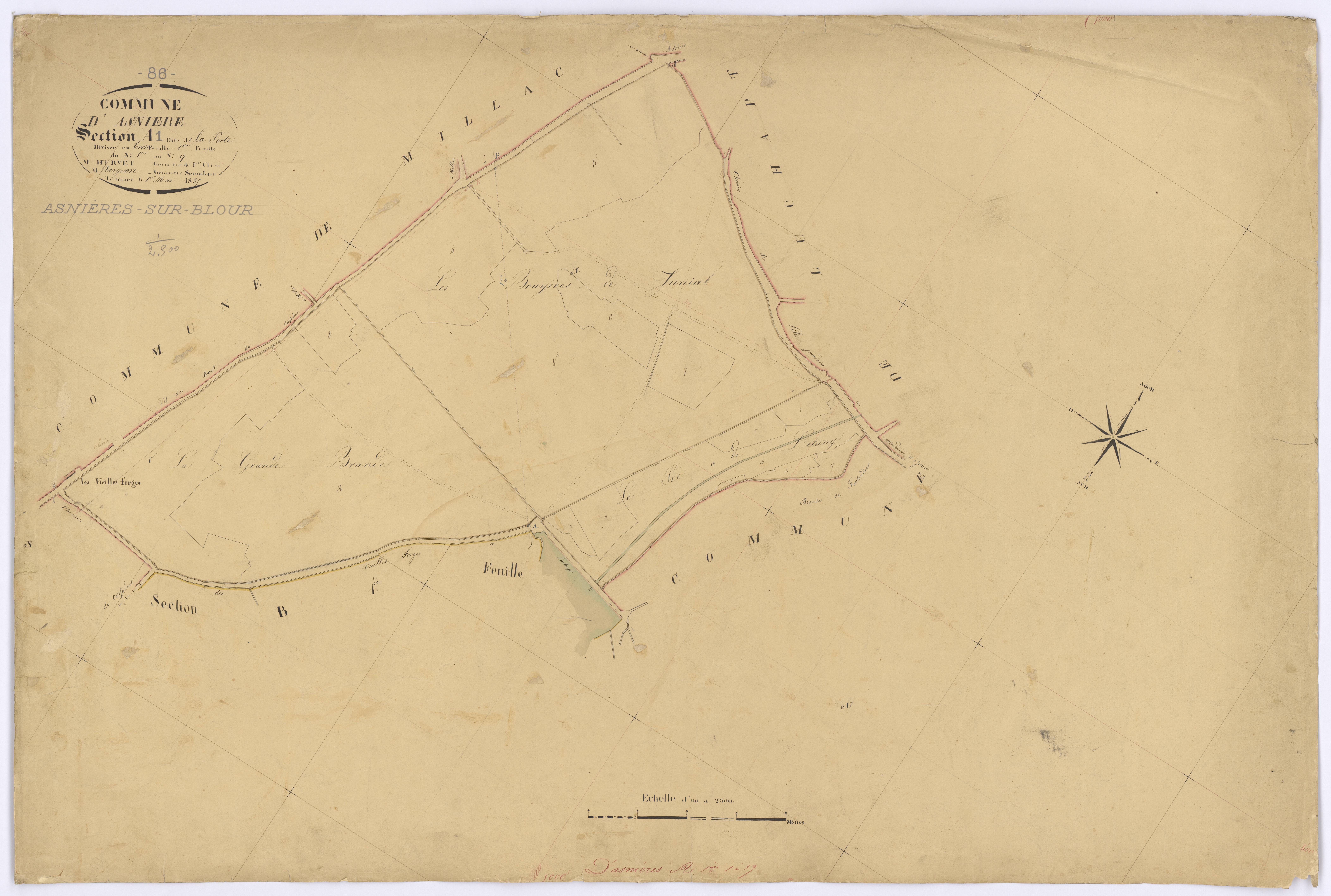Asnières-sur-Blour - FRAD086_cadastre Plans 